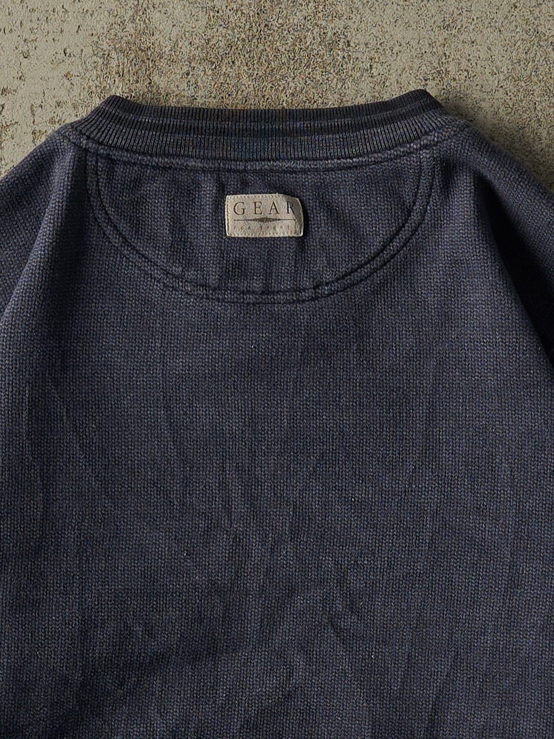 Vintage 90s Navy Blue Marquette University Textured Crewneck (L)