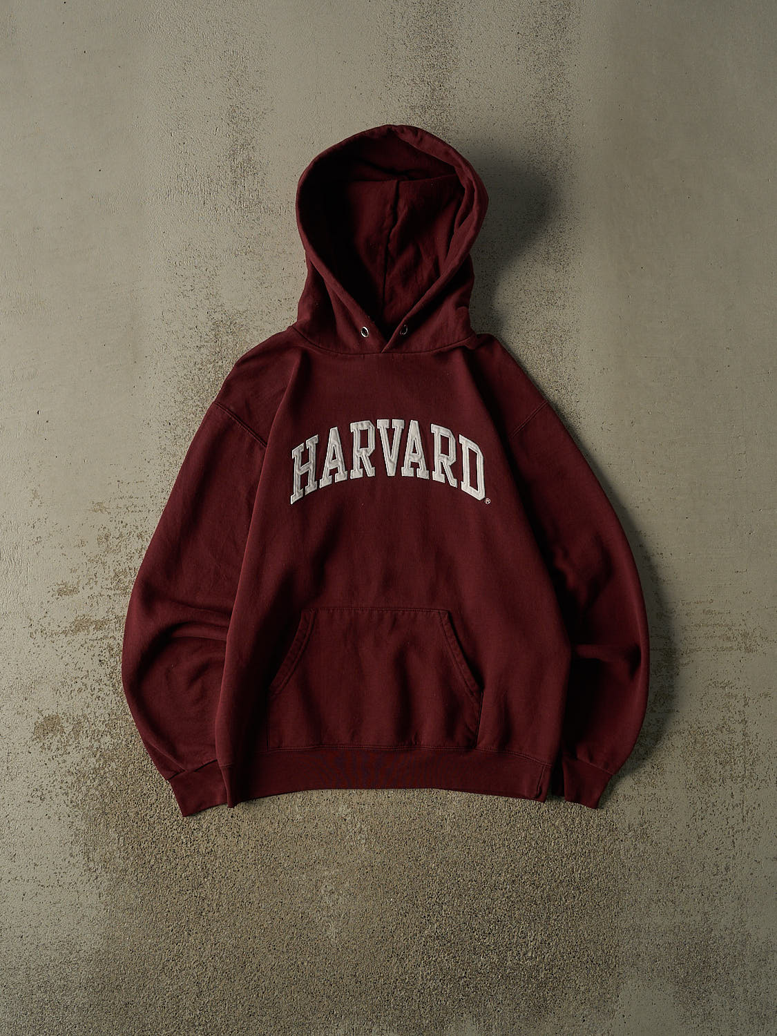 Vintage Y2K Burgundy Harvard University Champion Hoodie (S)