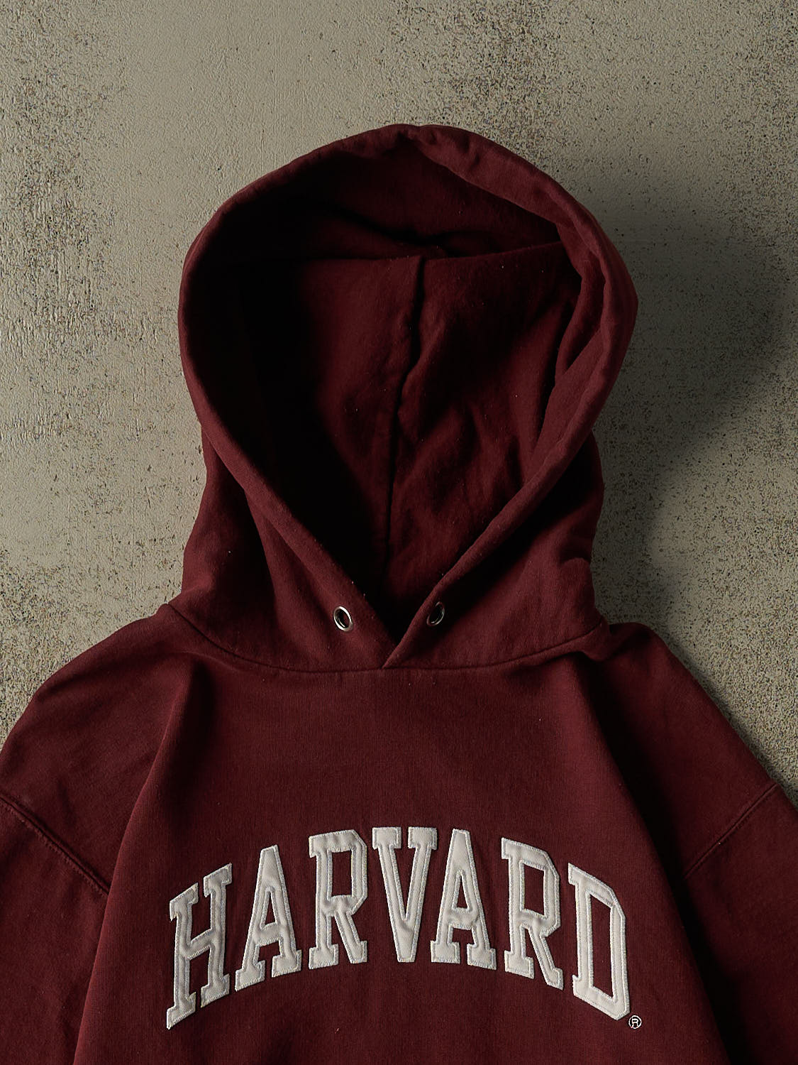Vintage Y2K Burgundy Harvard University Champion Hoodie (S)
