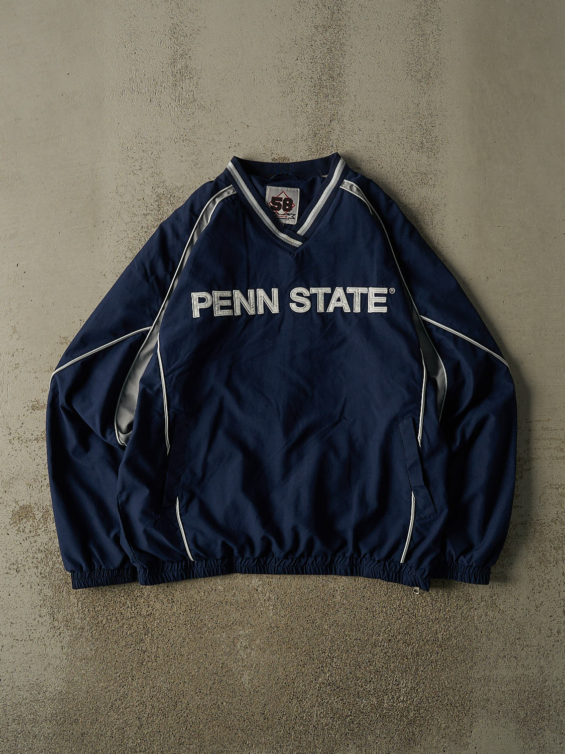Vintage Y2K Navy Blue Penn State University Windbreaker Jacket (L/XL)