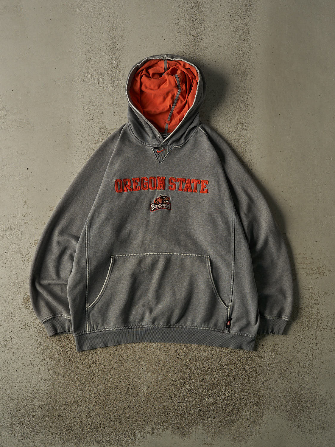 Vintage Y2K Grey Nike Middle Swoosh Oregon State Beavers Hoodie (XL/XXL)