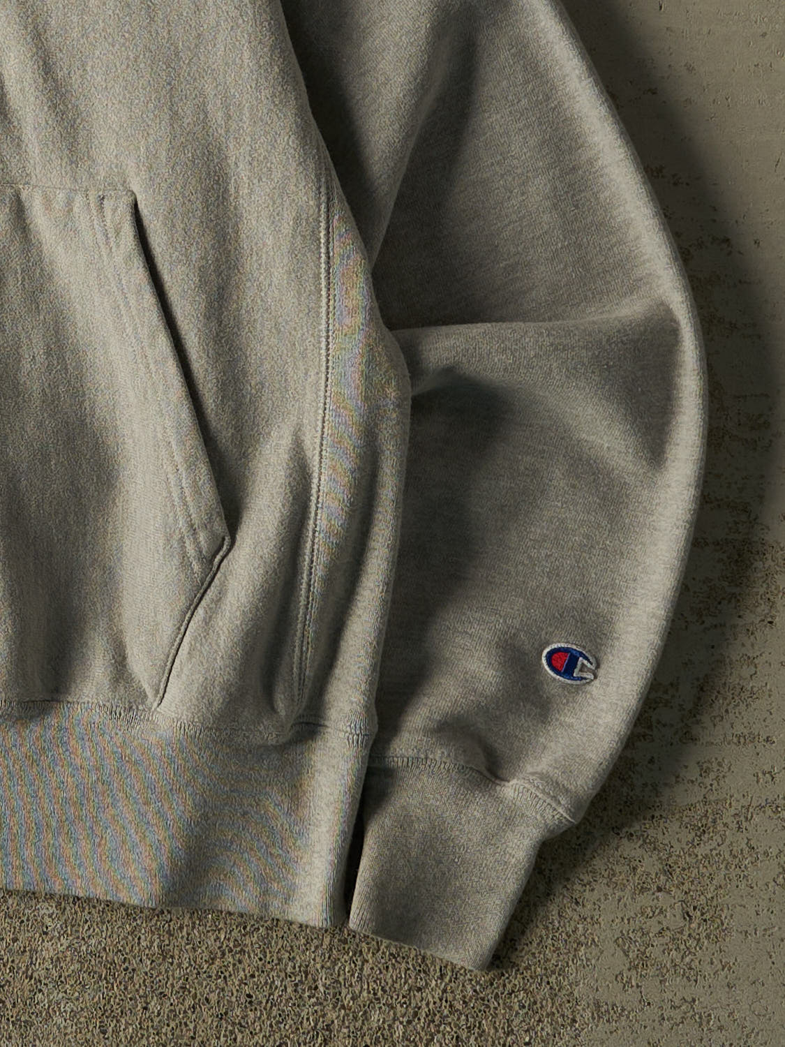 Vintage Y2K Grey Champion Reverse Weave LSU Hoodie (S/M)