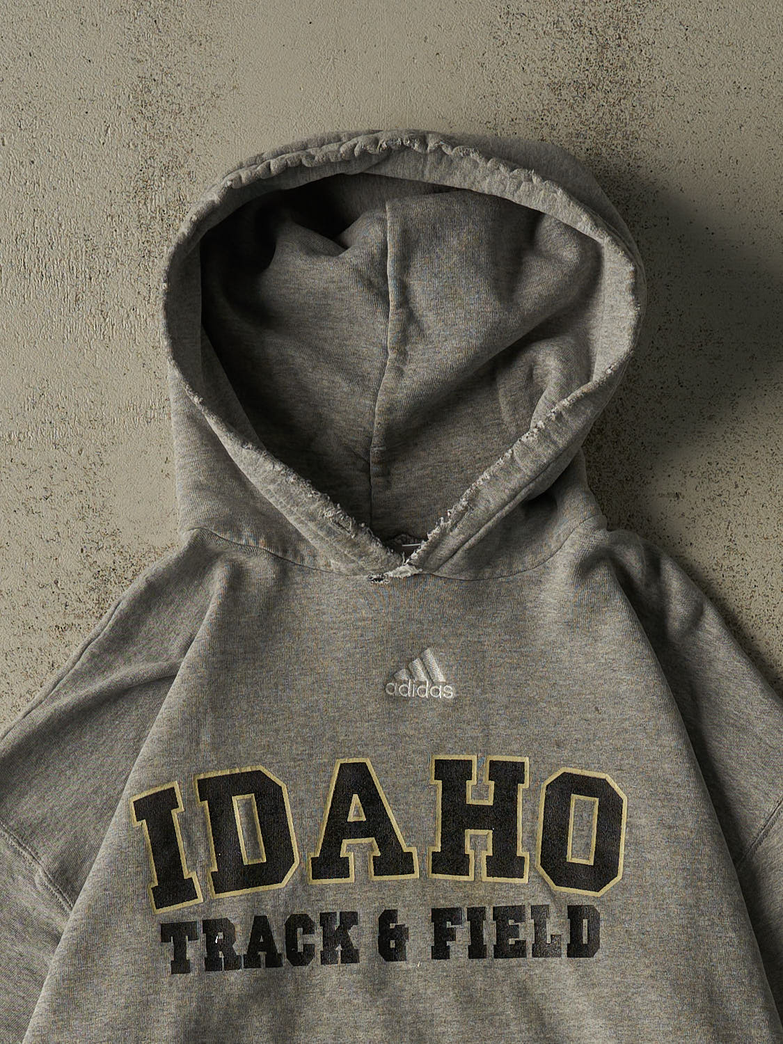 Vintage Y2K Grey Adidas University of Idaho Track & Field  Hoodie (L/XL)