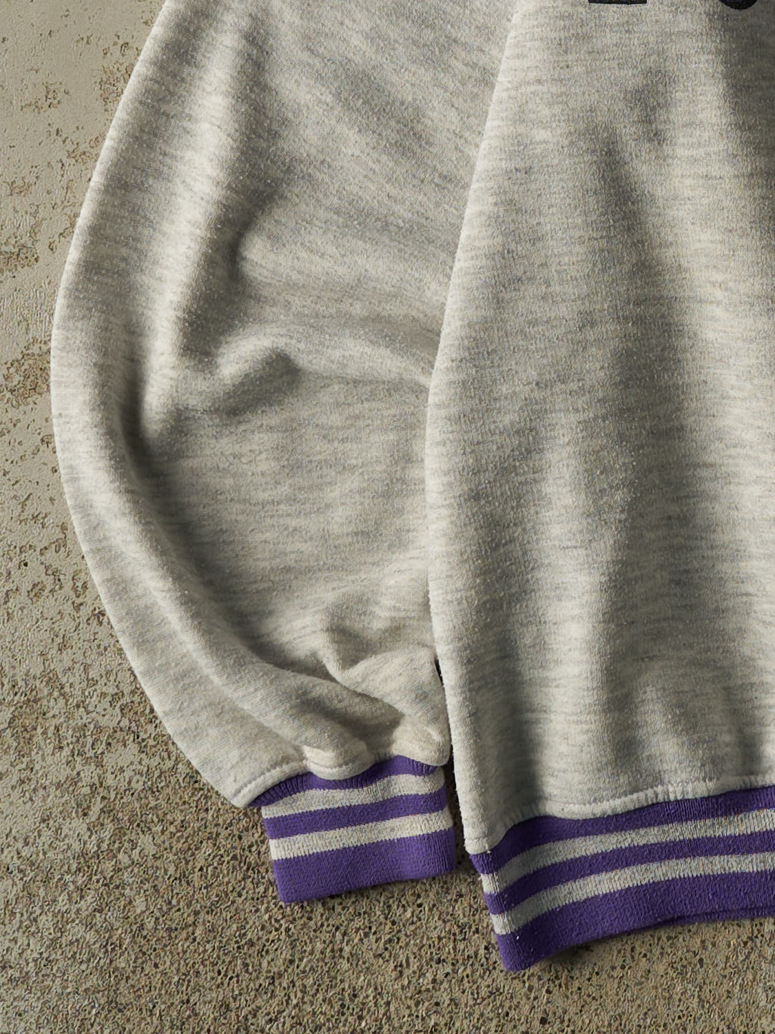 Vintage 80s Heather Grey University of Portland Double Neck Crewneck (L)