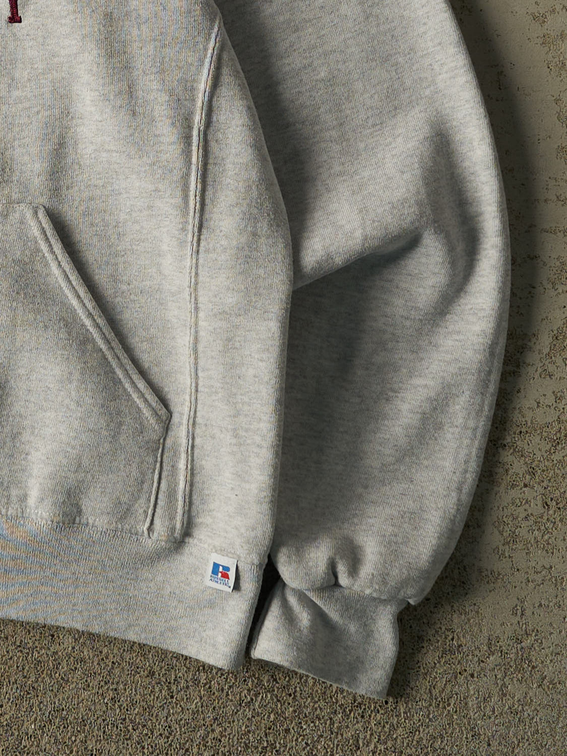 Vintage Y2K Heather Grey Russell Athletic Harvard University Embroidered Hoodie (S/M)