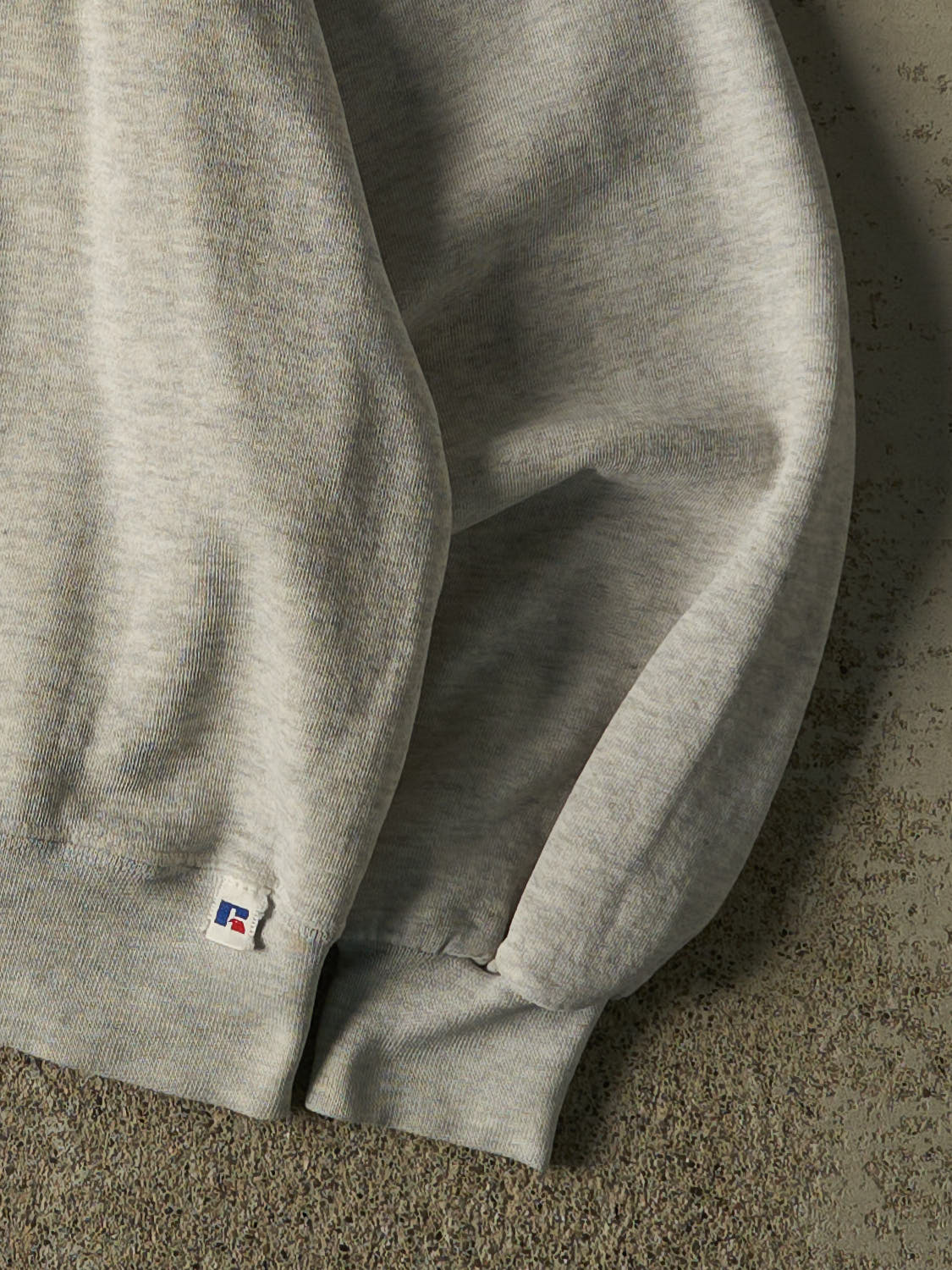 Vintage 90s Heather Grey Russell Athletic Duke University Blue Devils Embroidered Crewneck (M/L)