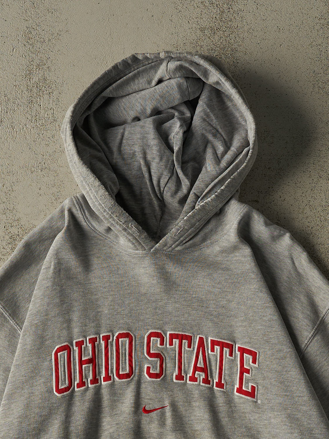 Vintage Y2K Grey Nike Middle Swoosh Ohio State University Hoodie (XL)