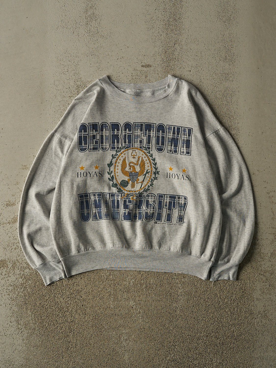 Vintage 93' Heather Grey Georgetown University  Crewneck (S)