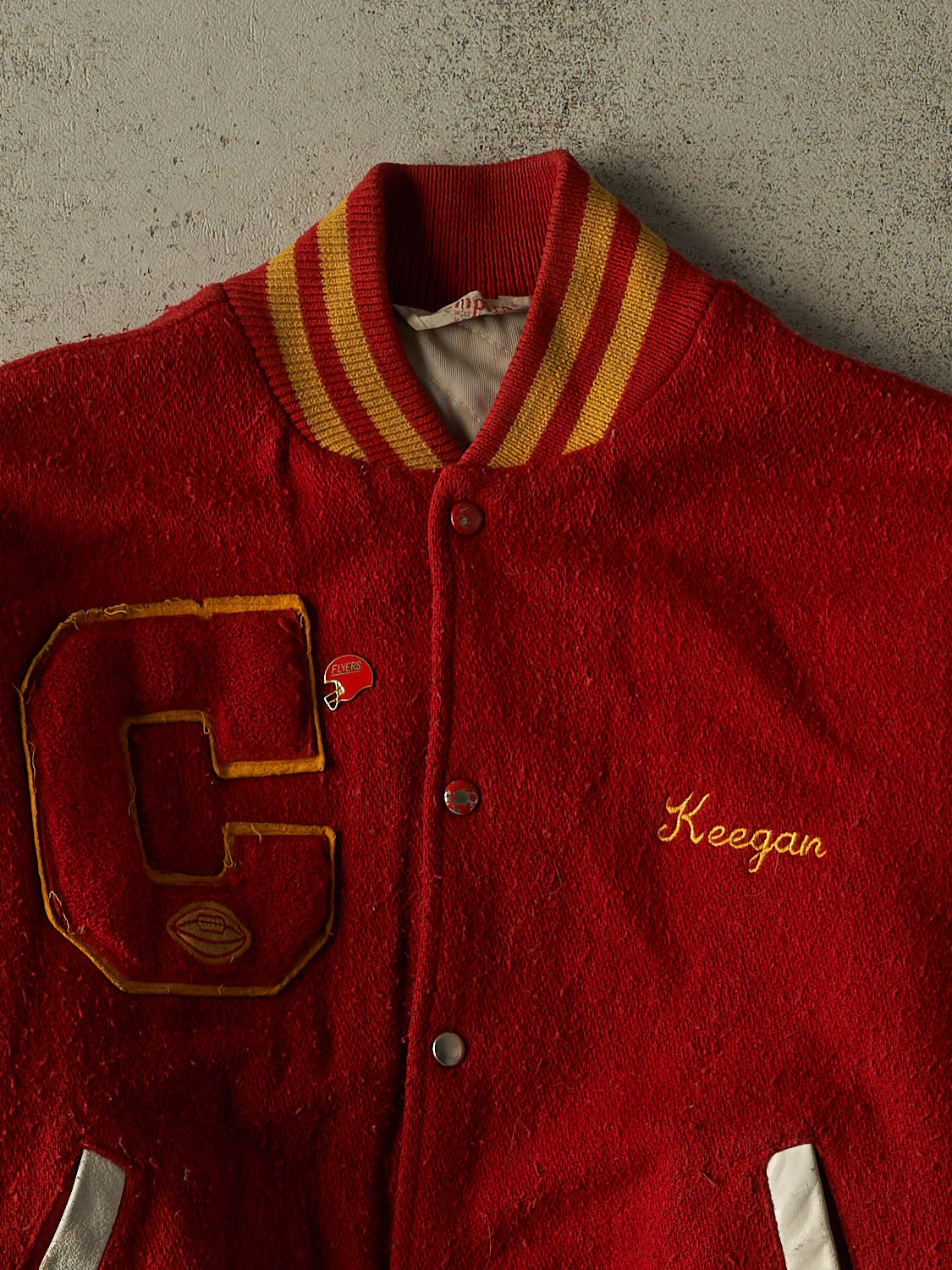 Vintage 70s Red Chaminade Football Varsity Jacket (M/L)