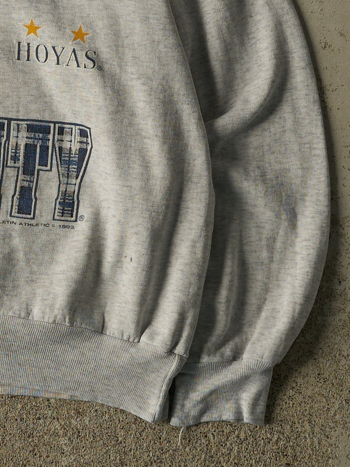 Vintage 93' Heather Grey Georgetown University  Crewneck (S)