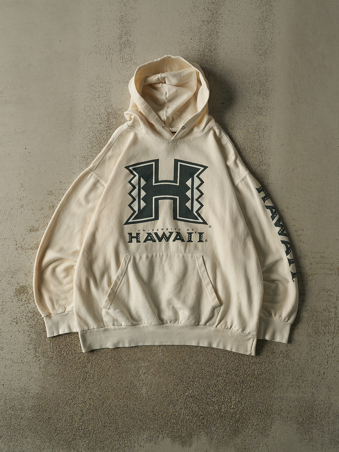 Vintage 90s Beige University of Hawaii  Hoodie (L/XL)