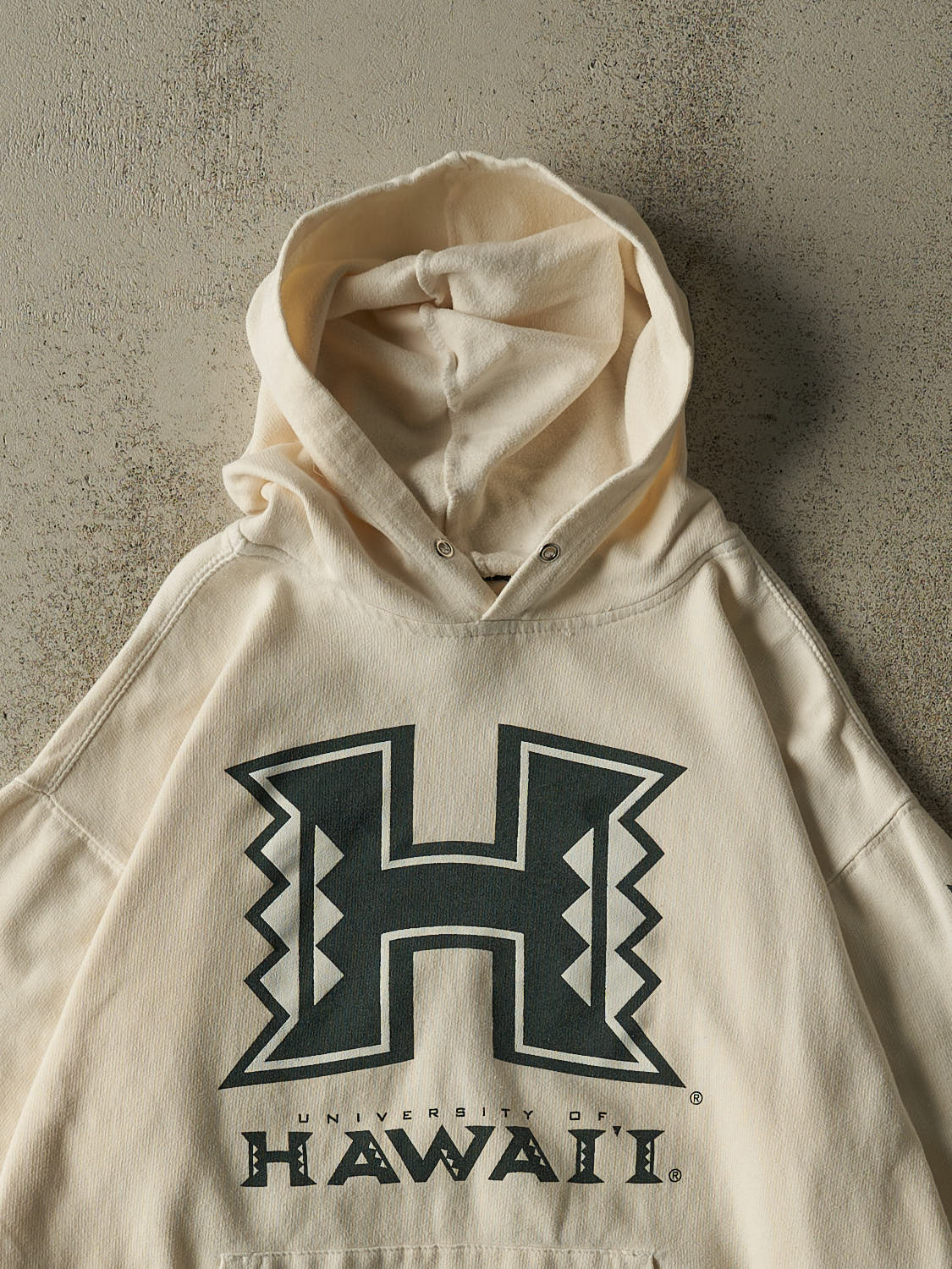 Vintage 90s Beige University of Hawaii  Hoodie (L/XL)