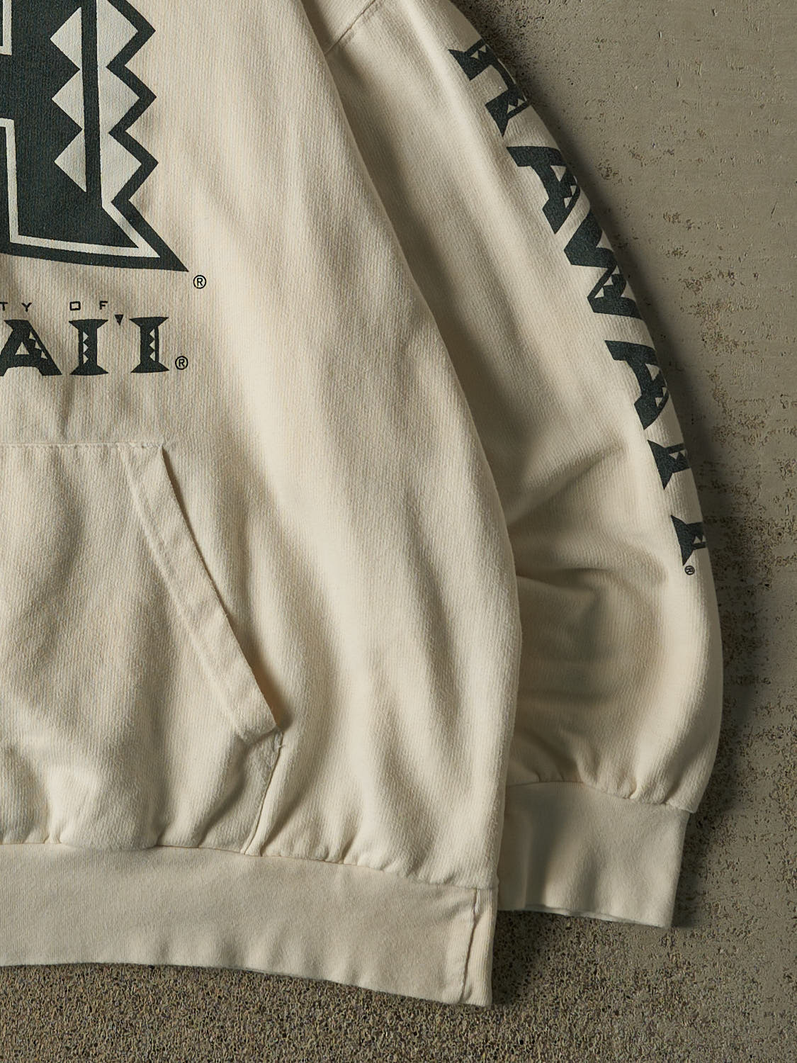 Vintage 90s Beige University of Hawaii  Hoodie (L/XL)