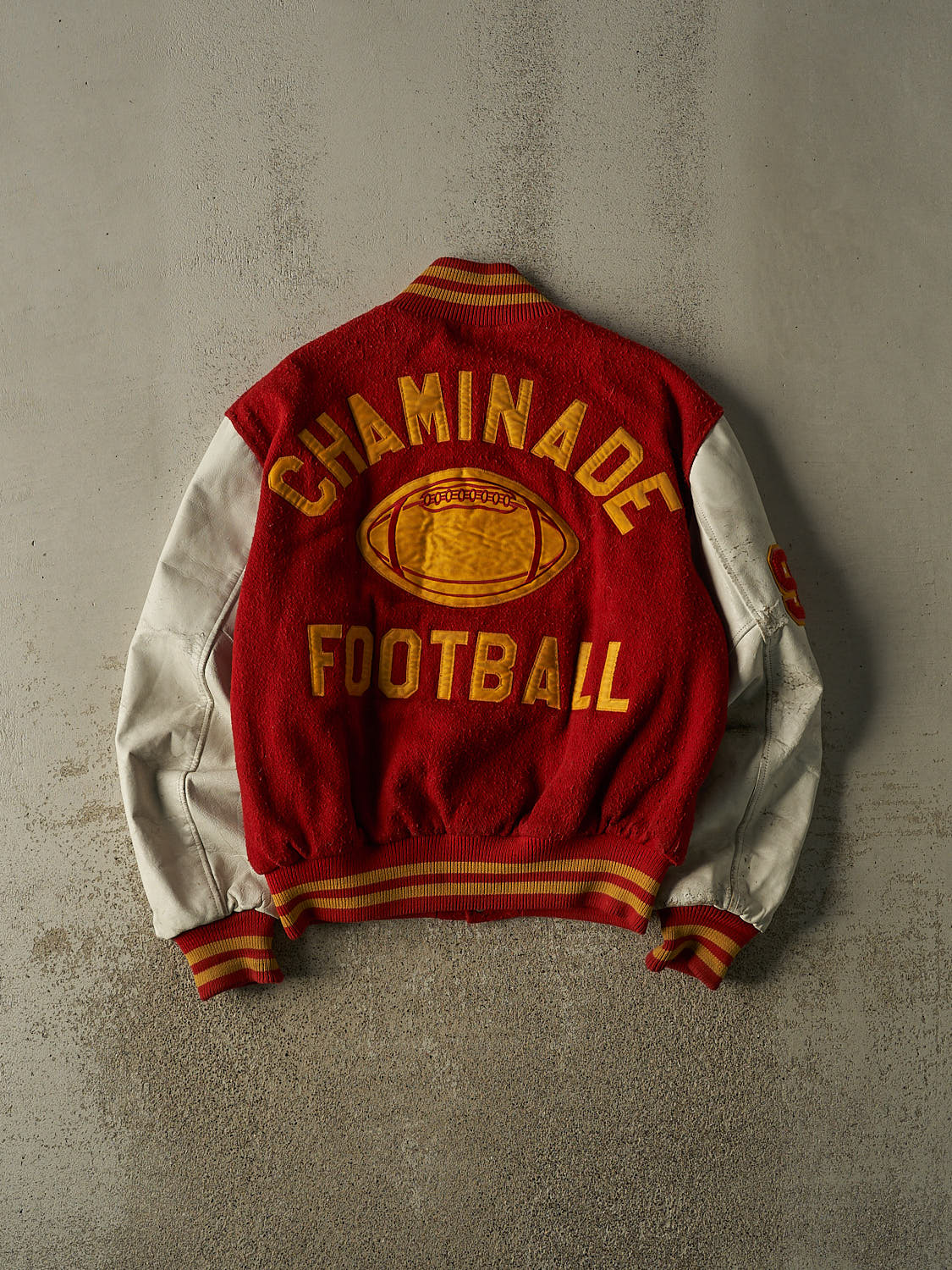 Vintage 70s Red Chaminade Football Varsity Jacket (M/L)