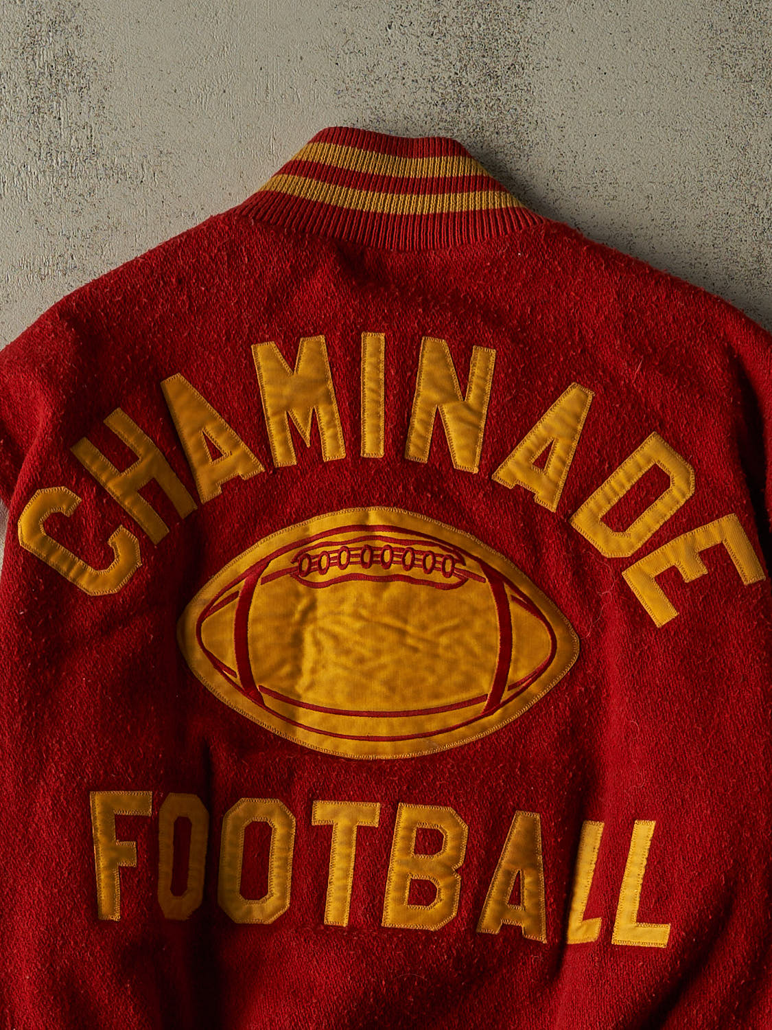Vintage 70s Red Chaminade Football Varsity Jacket (M/L)