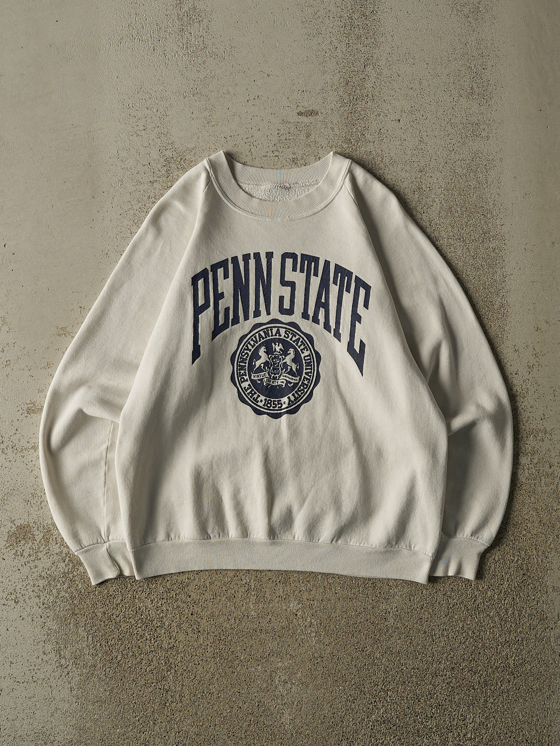Vintage 80s White Penn State University Crewneck (XS/S)