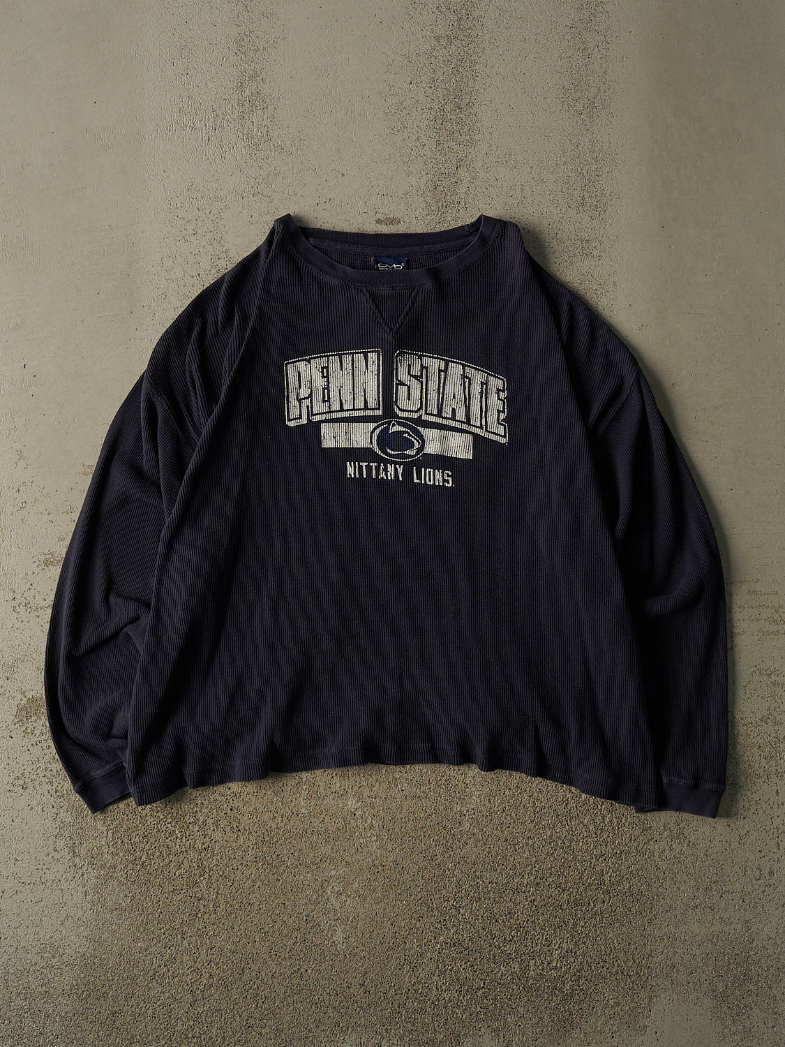 Vintage Y2K Navy Blue Penn State University Thermal  Long Sleeve (XXL)