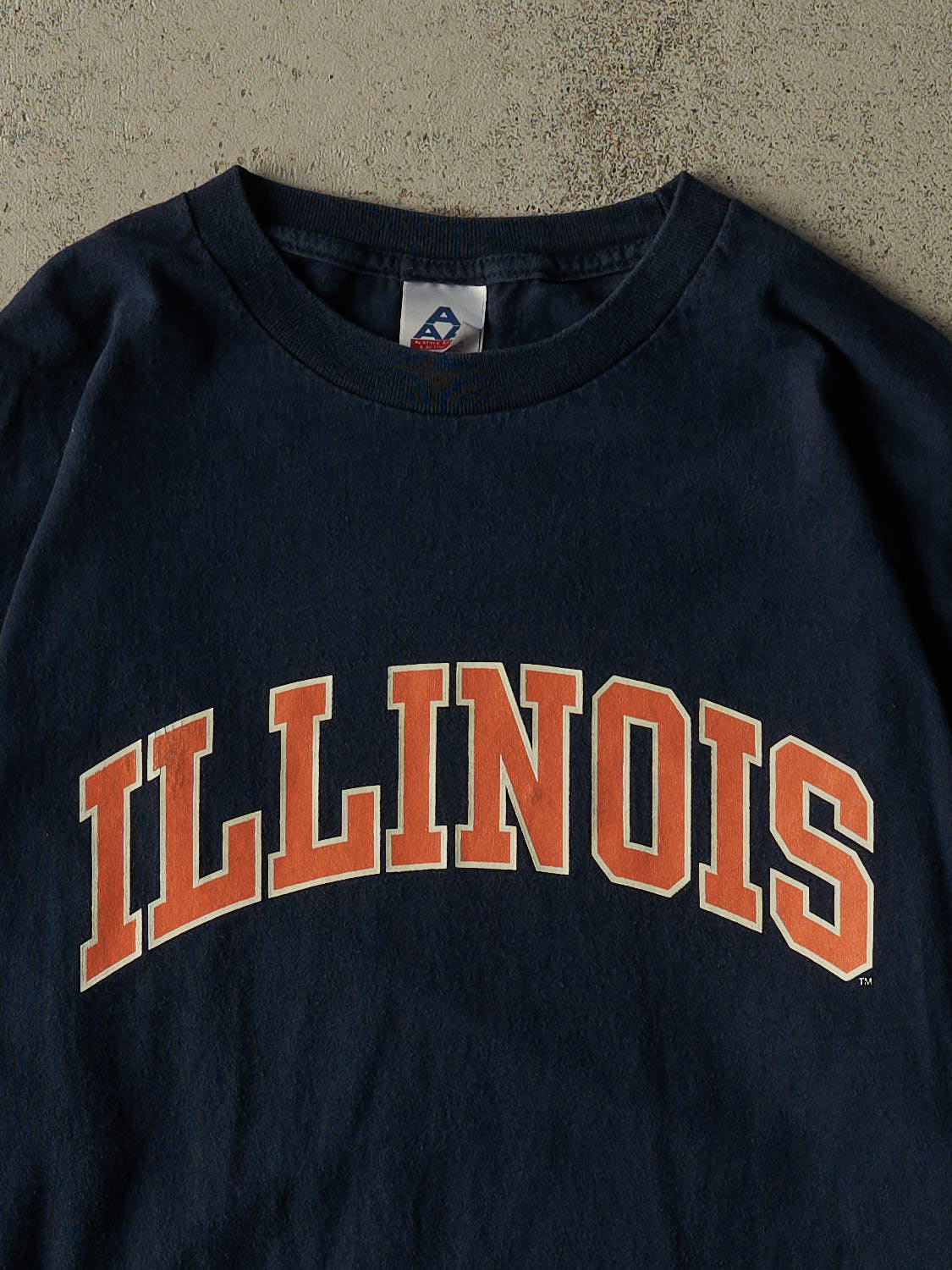 Vintage Y2K Navy Blue University of Illinois  Long Sleeve (XXL)