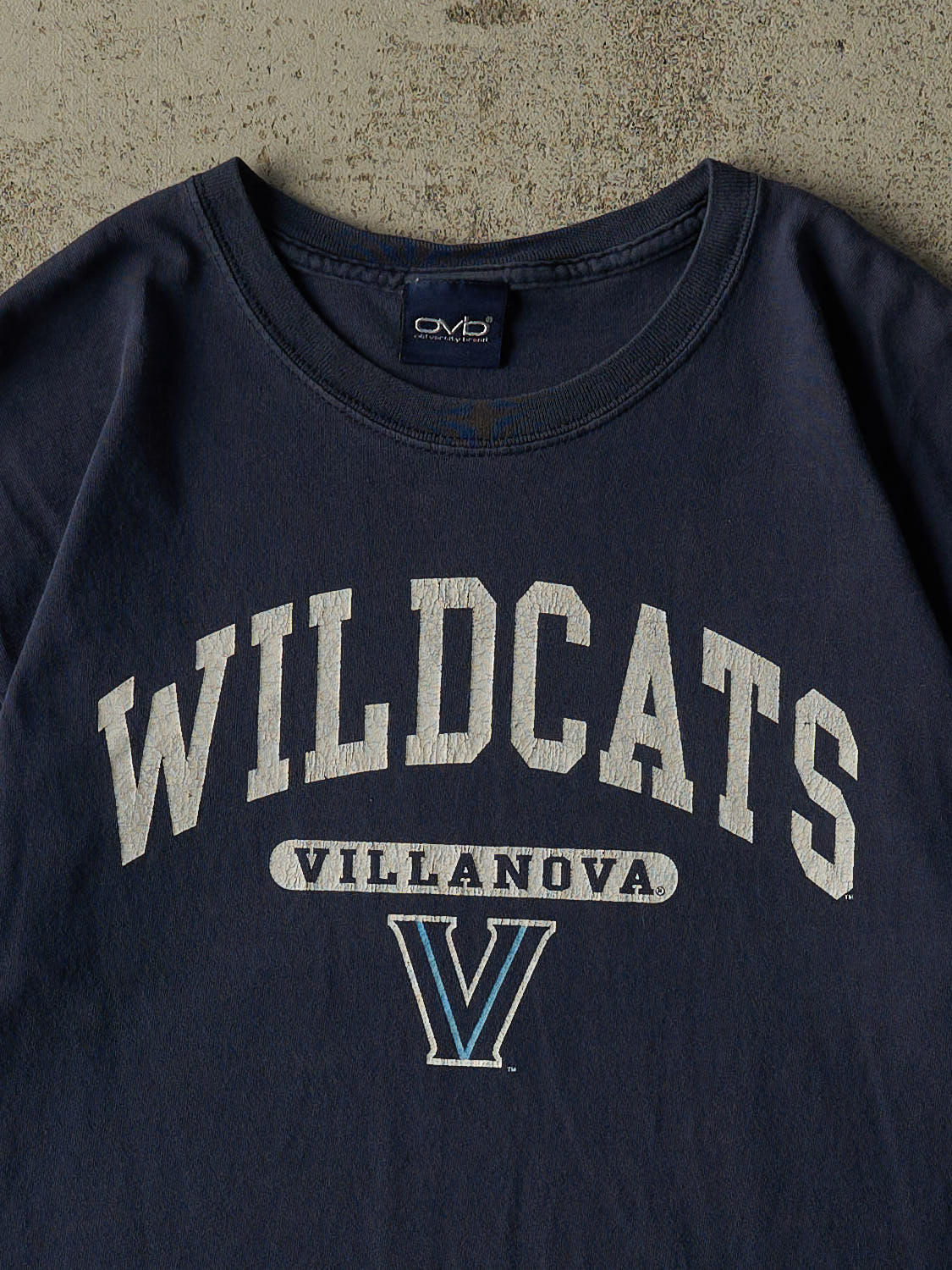 Vintage Y2K Faded Navy Villanova University Wildcats Tee (L)