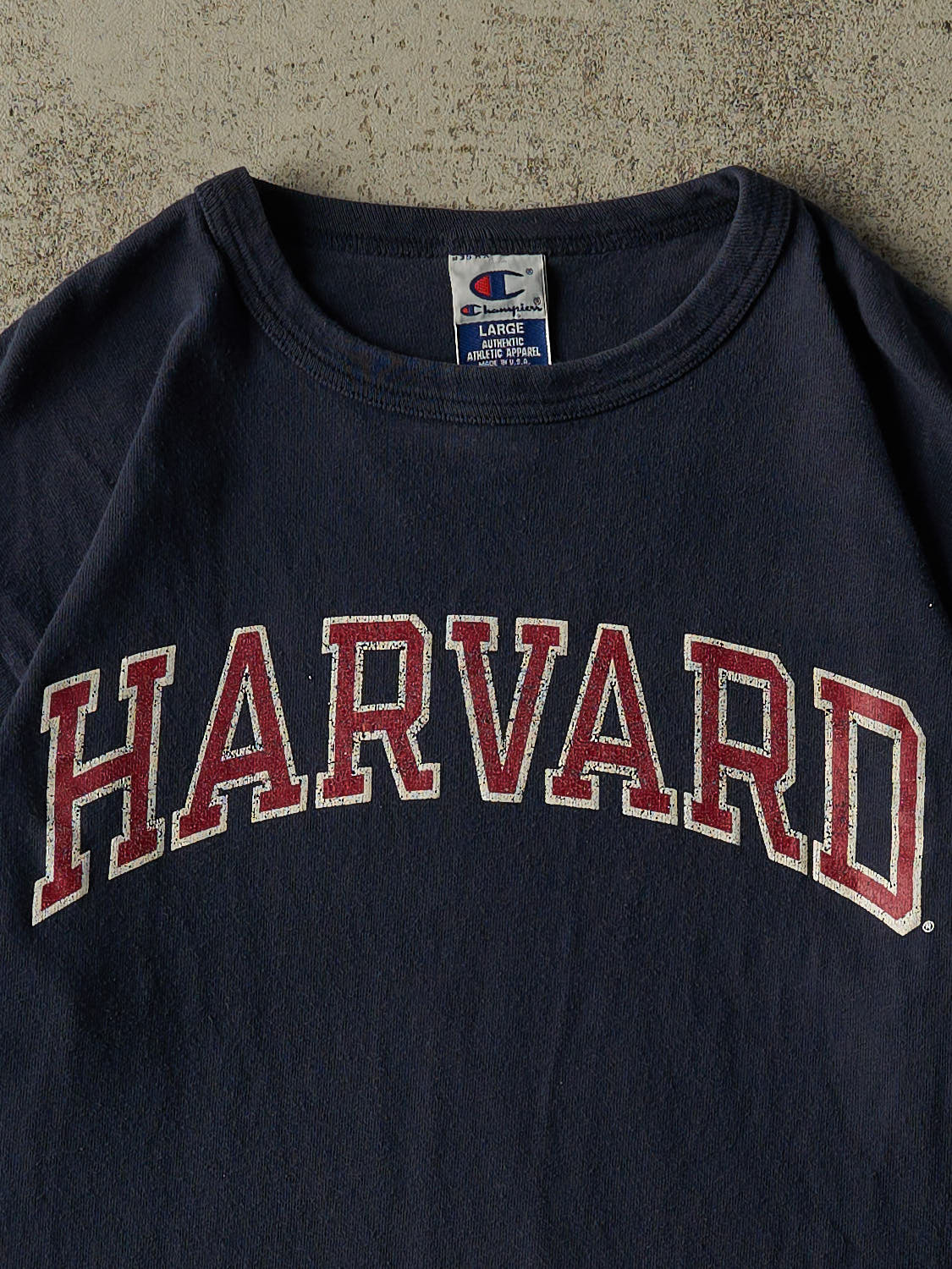 Vintage 90s Navy Blue Harvard University Champion Tee (M/L)