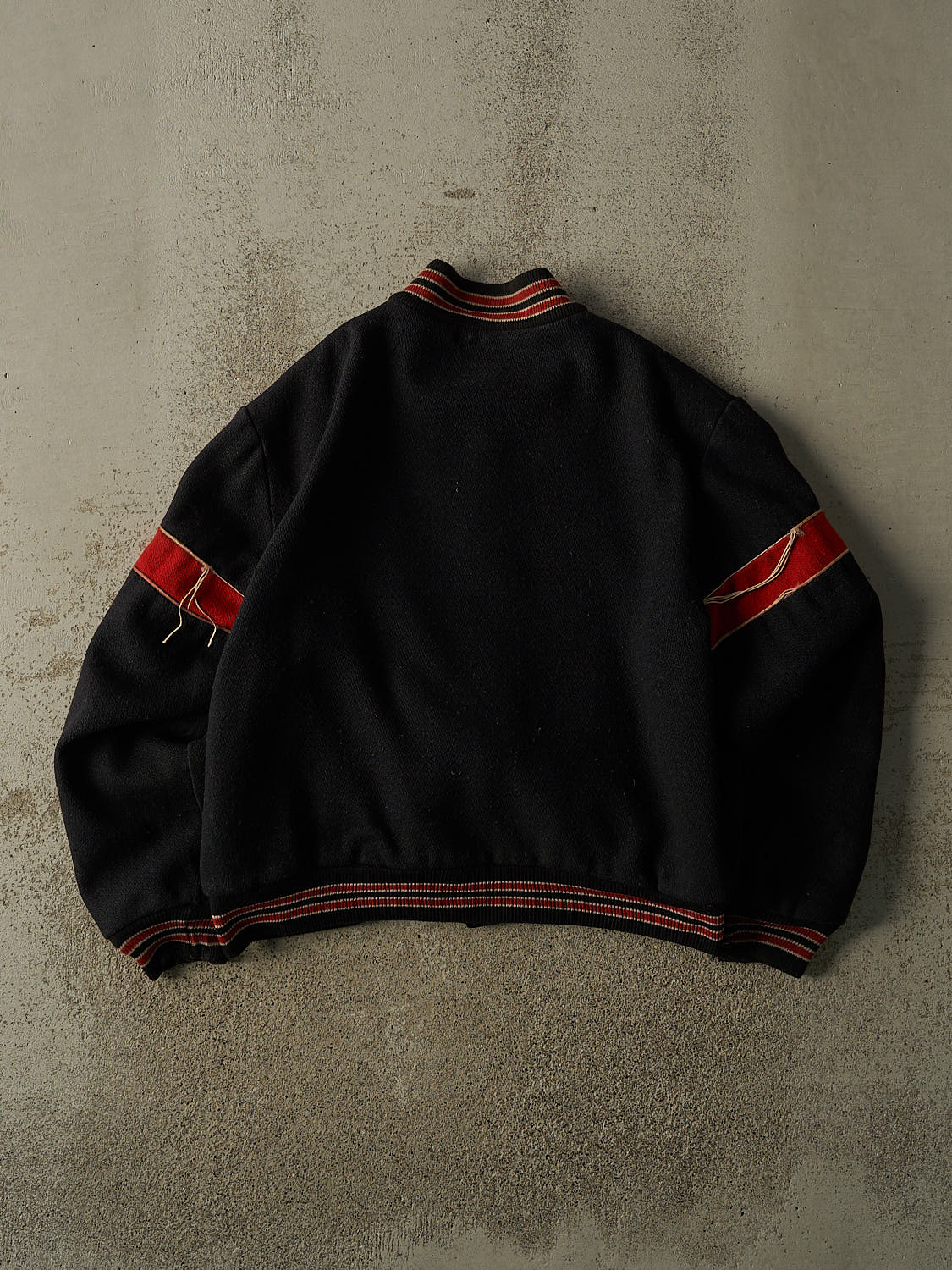 Vintage 70s Black Varsity  Jacket (M/L)