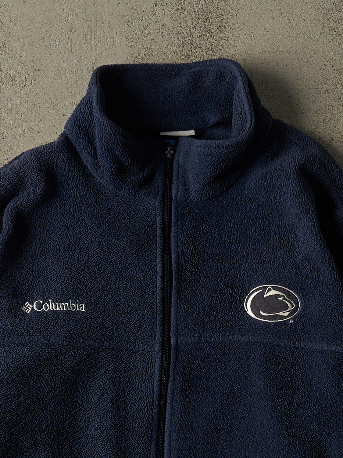 Vintage Y2K Navy Blue Columbia x Penn State University Zip Up  Fleece (XL)