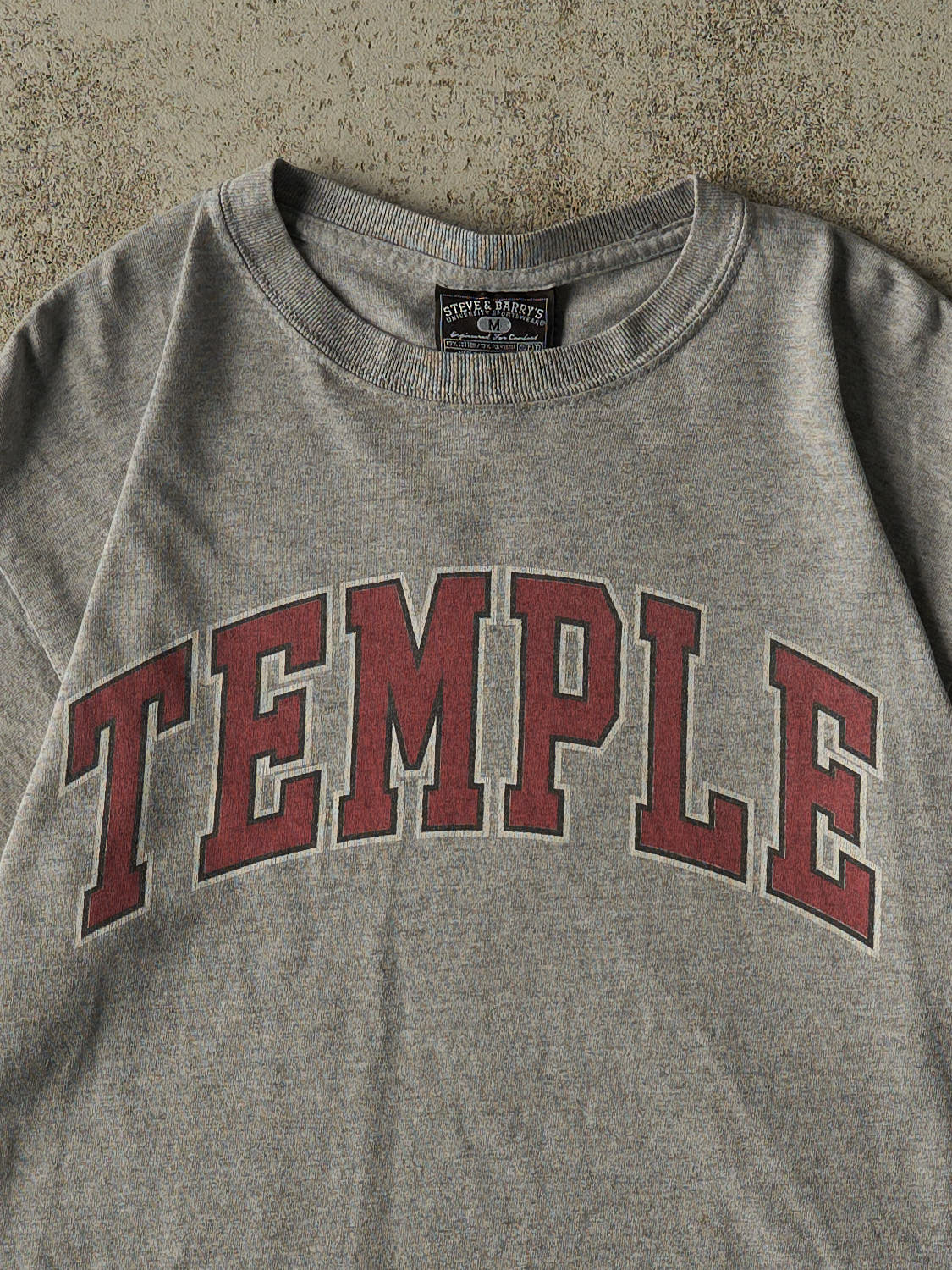 Vintage Y2K Grey Temple University Tee (S/M)