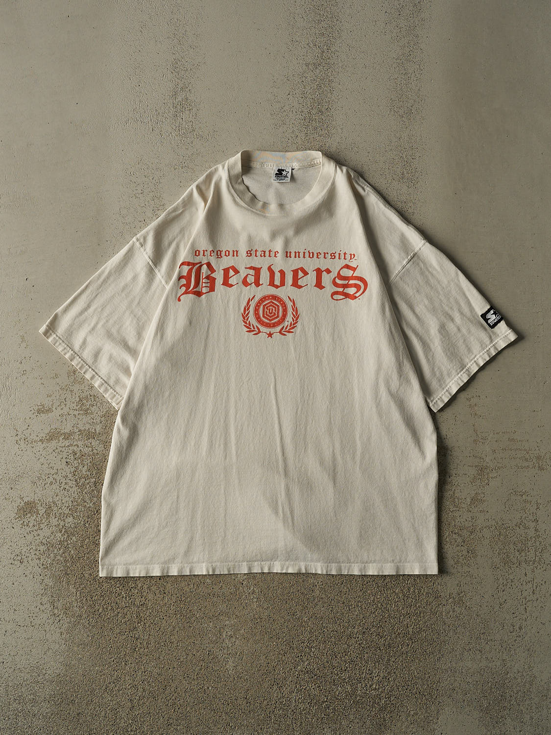 Vintage 90s White Oregon State University Beavers Tee (XXL)