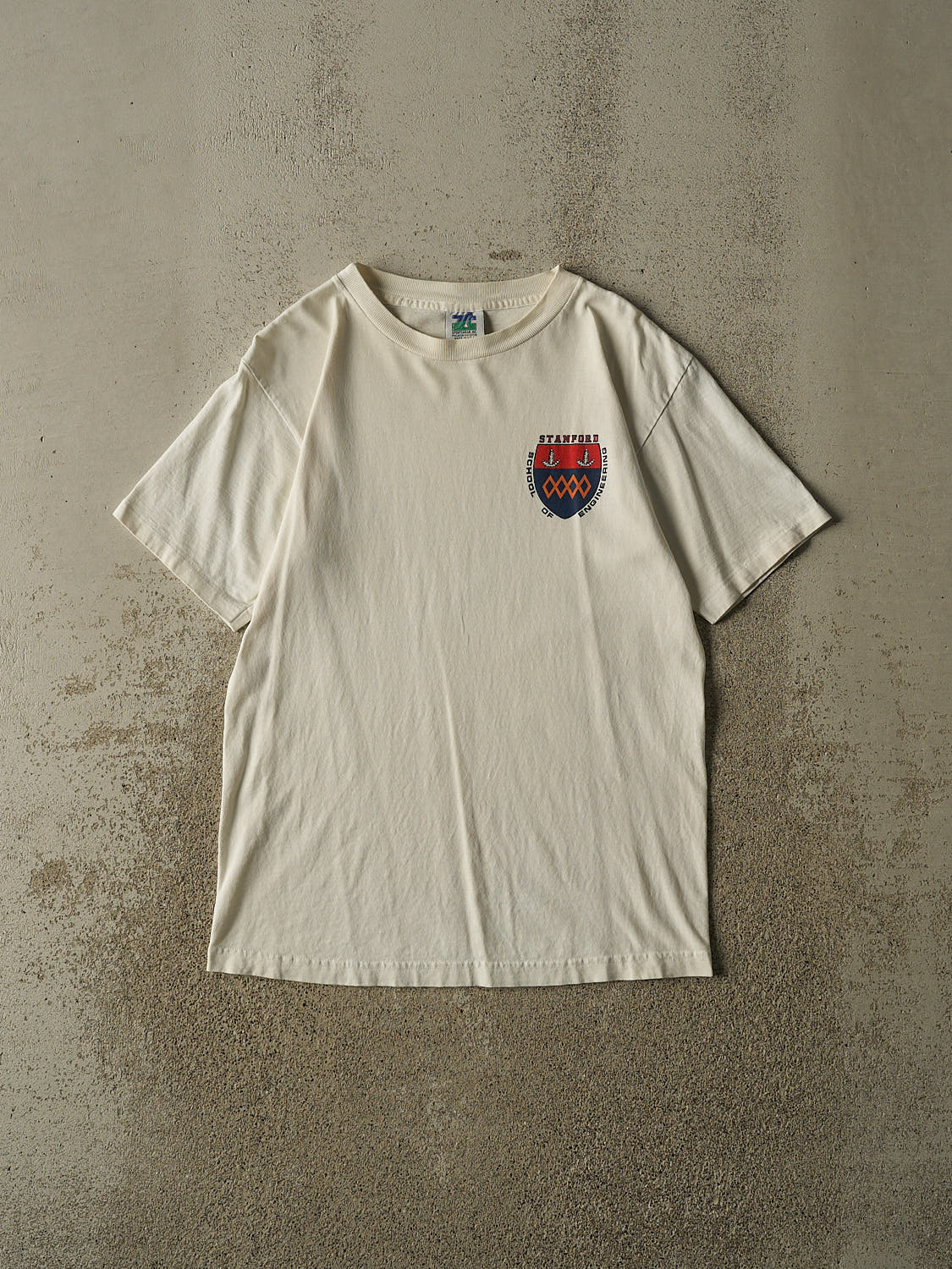 Vintage 80s White Stanford University School of Engineering Single Stitch  Tee (S/M)
