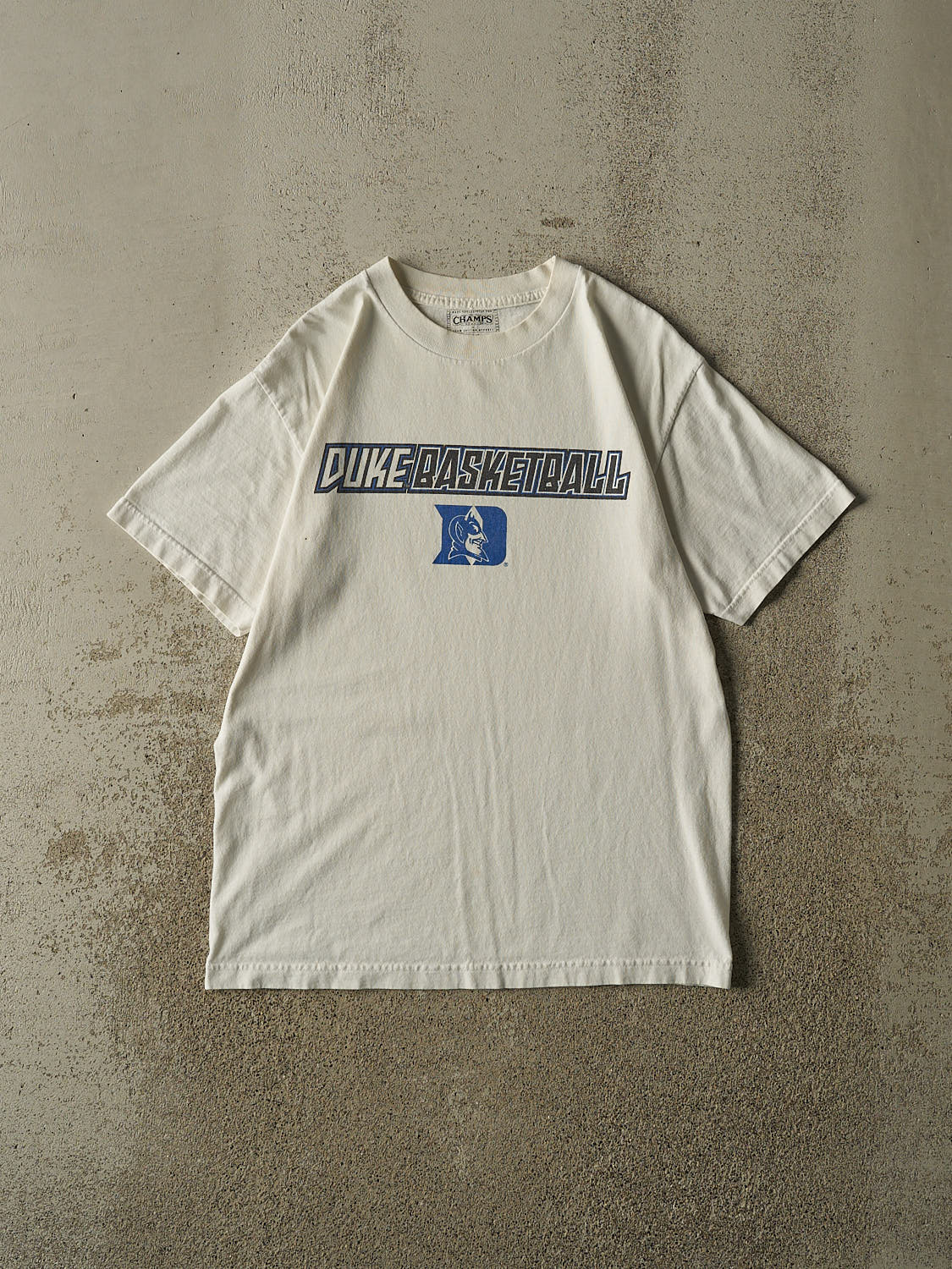 Vintage Y2K White Duke University Basketball Tee (S/M)