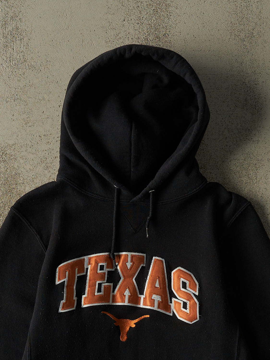 Vintage Y2K Black Russell Athletic University of Texas Hoodie (XS/S)