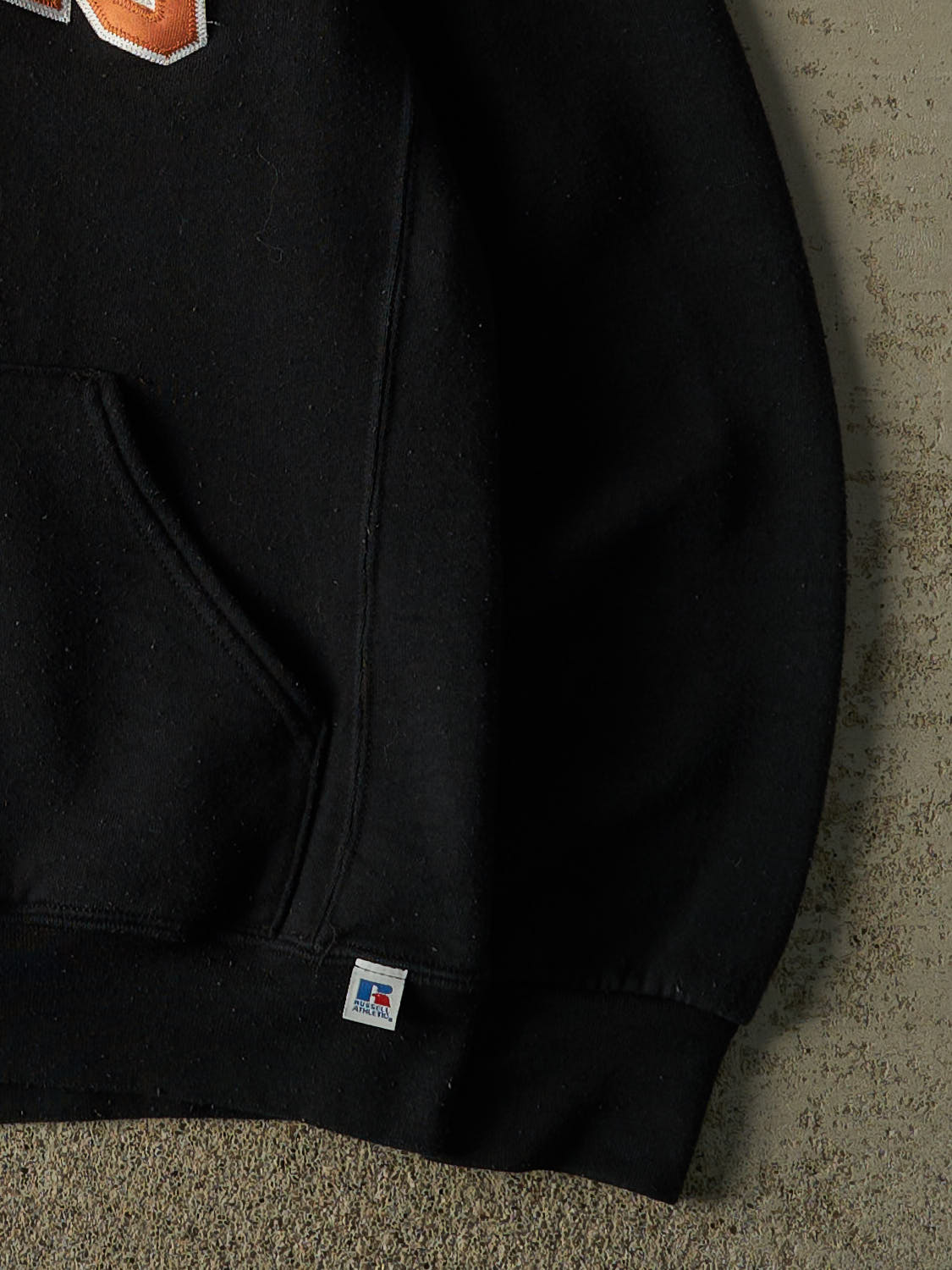Vintage Y2K Black Russell Athletic University of Texas Hoodie (XS/S)
