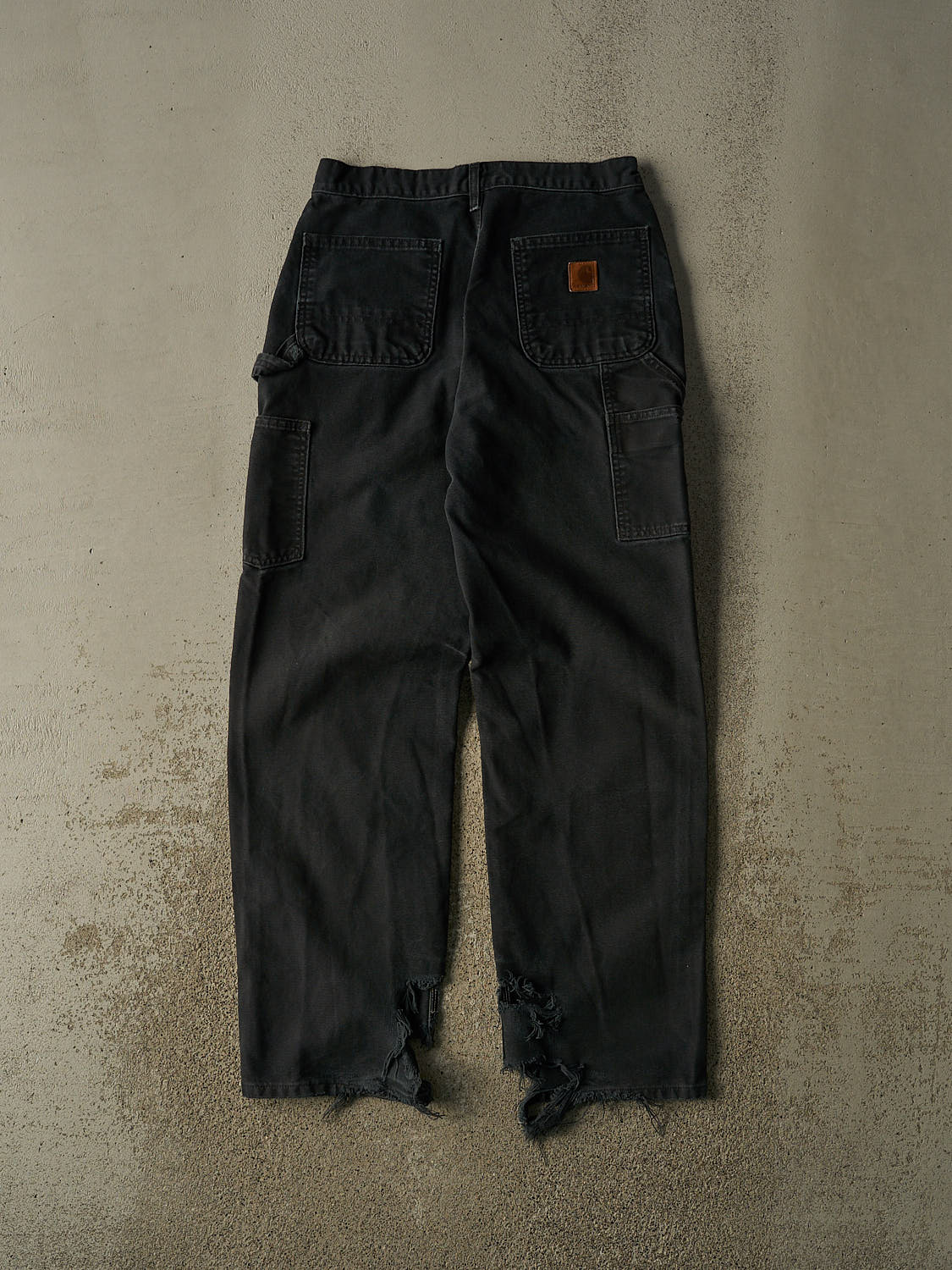 Vintage 90s Faded Black Carhartt Carpenter Pants (29x31)