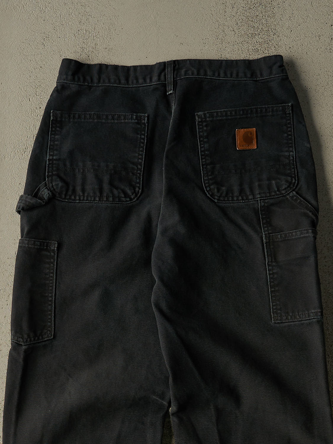 Vintage 90s Faded Black Carhartt Carpenter Pants (29x31)