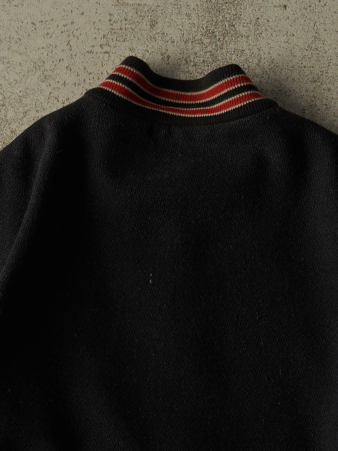Vintage 70s Black Varsity  Jacket (M/L)