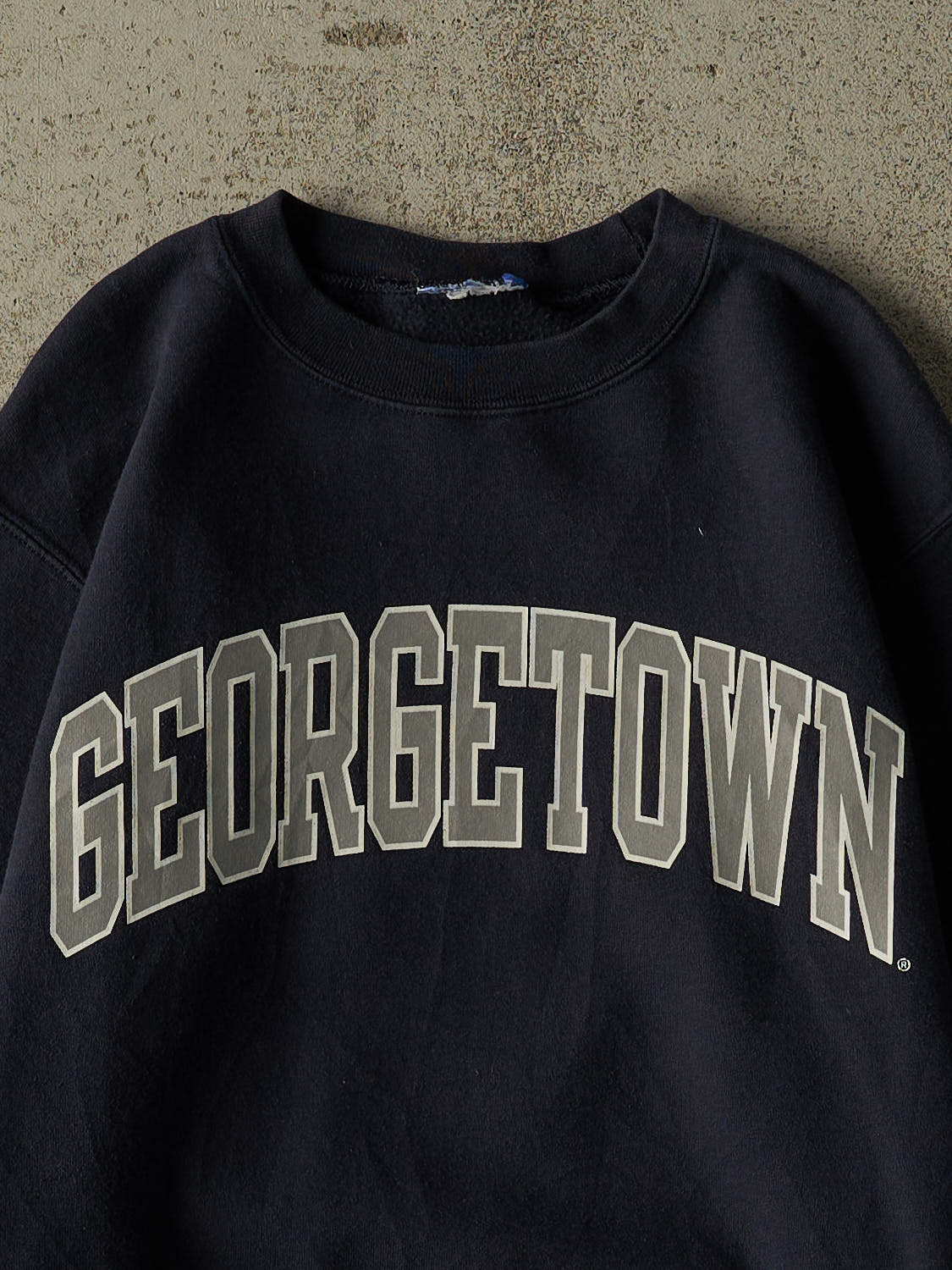 Vintage 90s Navy Blue Georgetown University  Crewneck (XS)