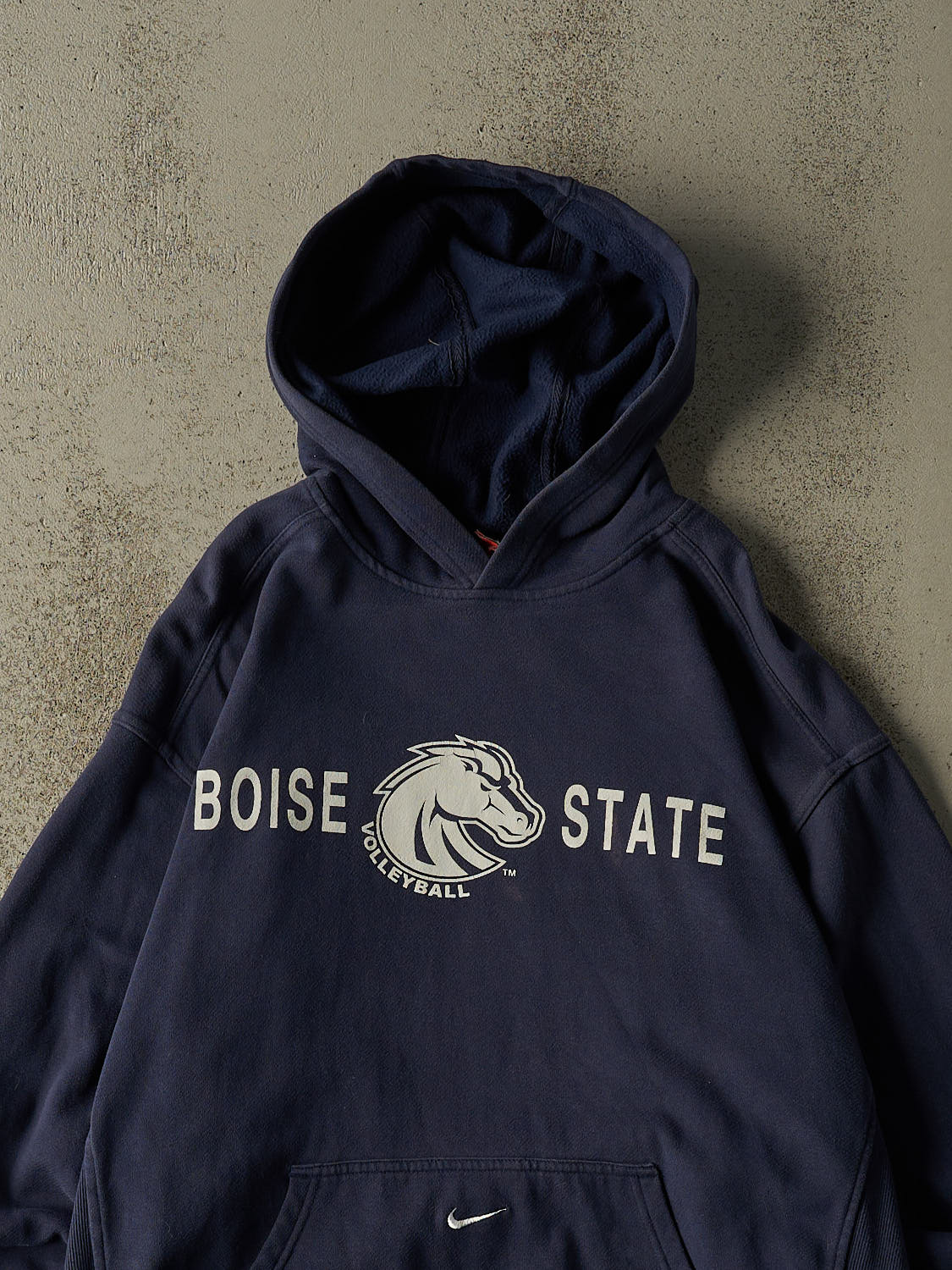 Vintage Y2K Navy Blue Nike Middle Swoosh Boise State Volleyball  Hoodie (L/XL)