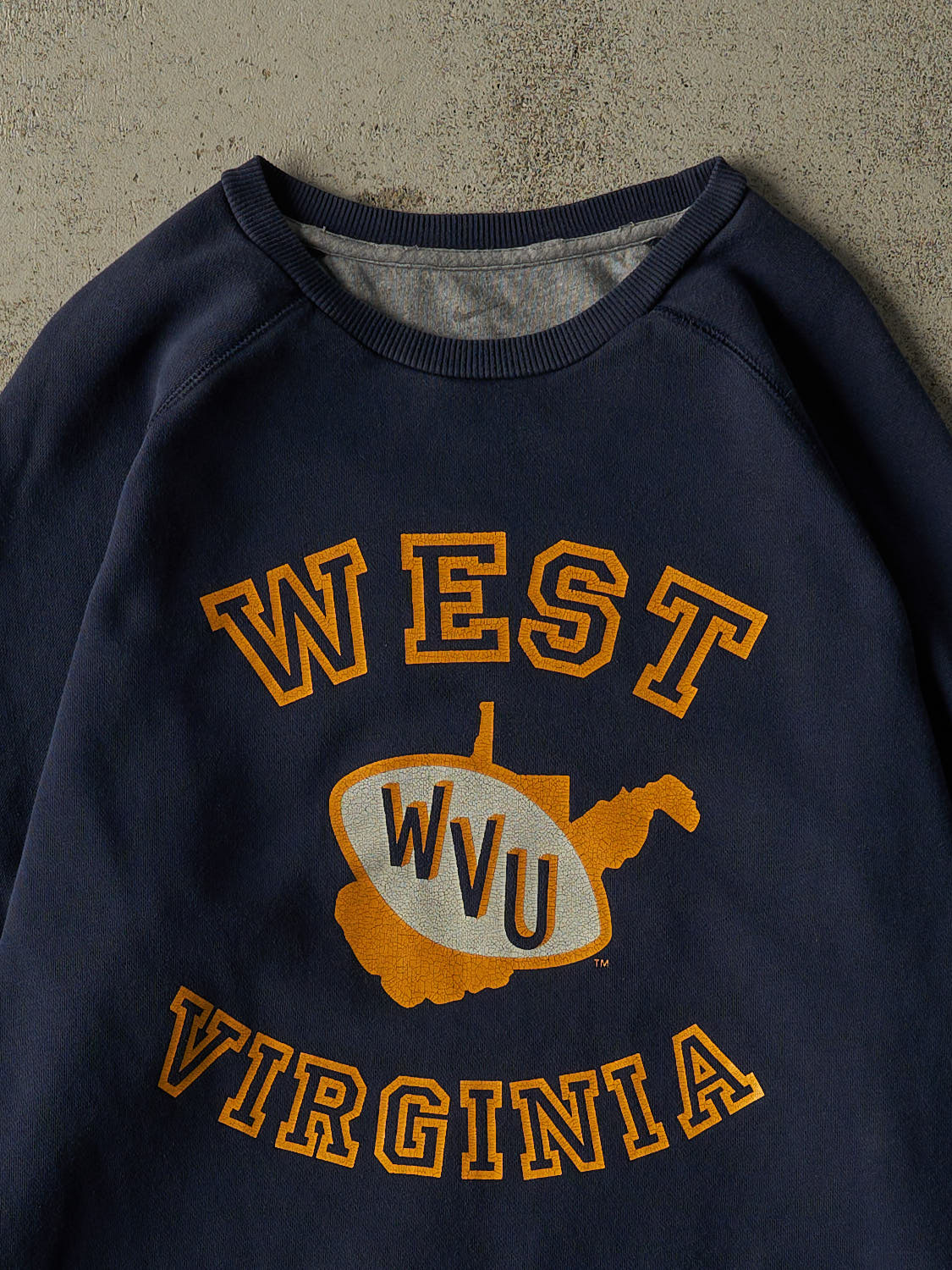 Vintage Y2K Navy Blue West Virginia University Nike Crewneck (XL)