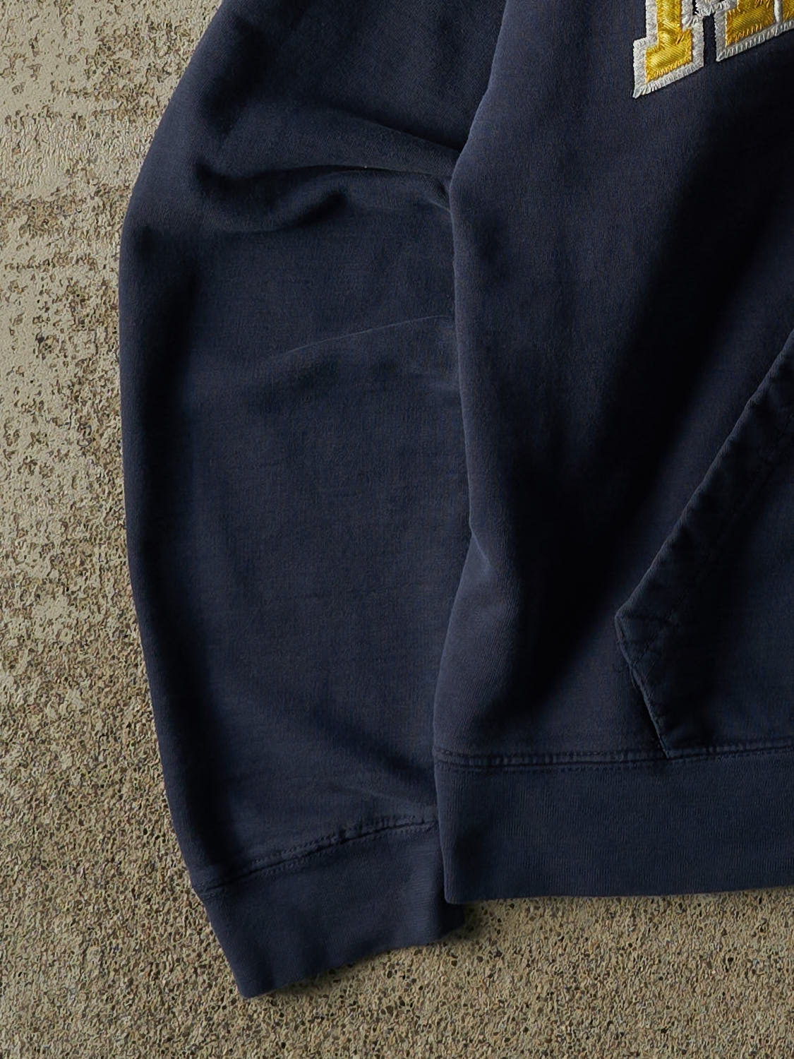 Vintage Y2K Navy Blue University of Michigan Embroidered Hoodie (S/M)