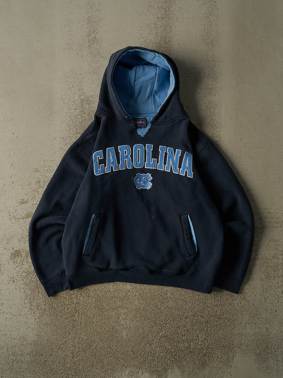 Vintage Y2K Navy Blue University of North Carolina Embroidered Hoodie (M/L)