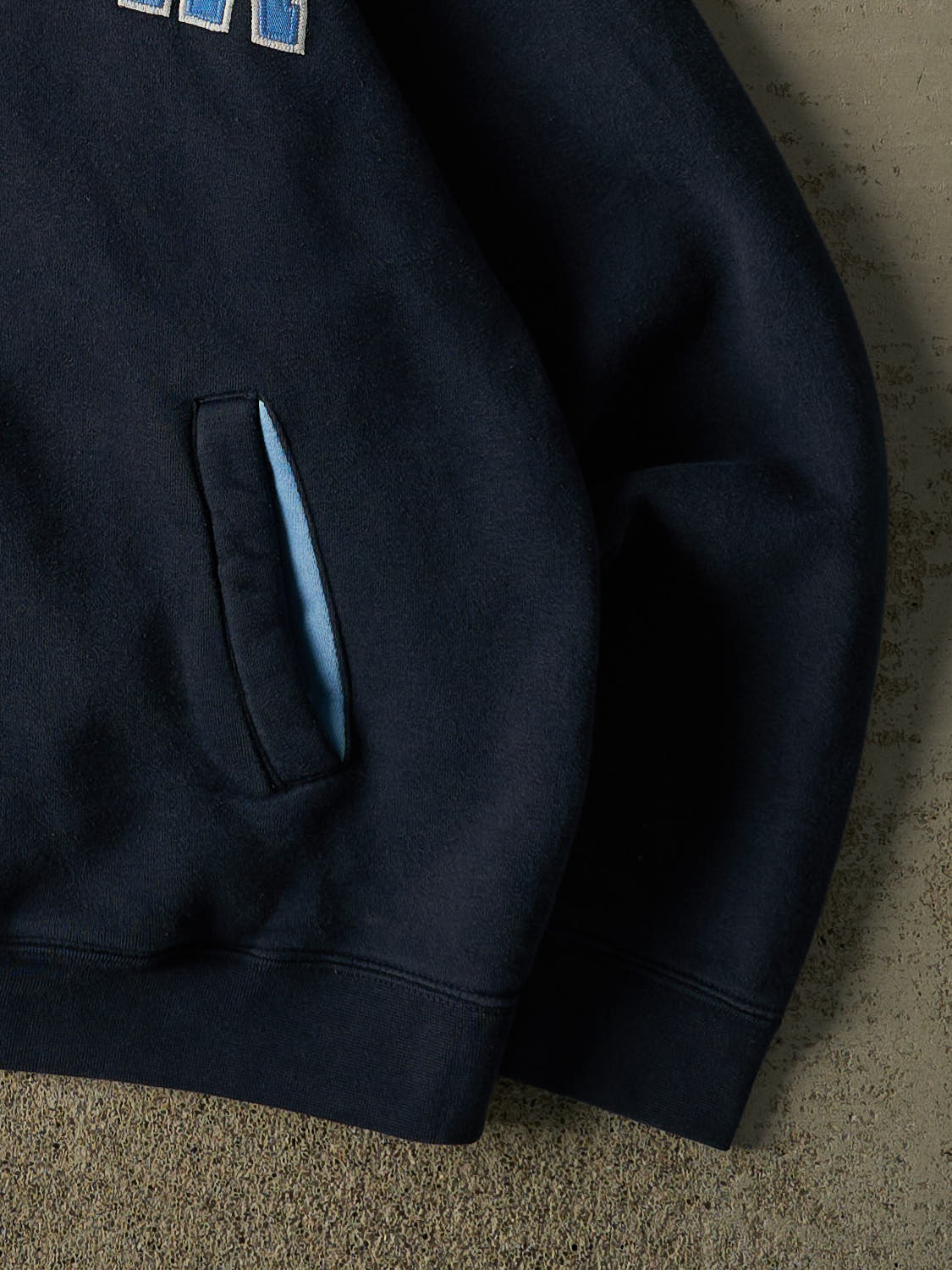 Vintage Y2K Navy Blue University of North Carolina Embroidered Hoodie (M/L)