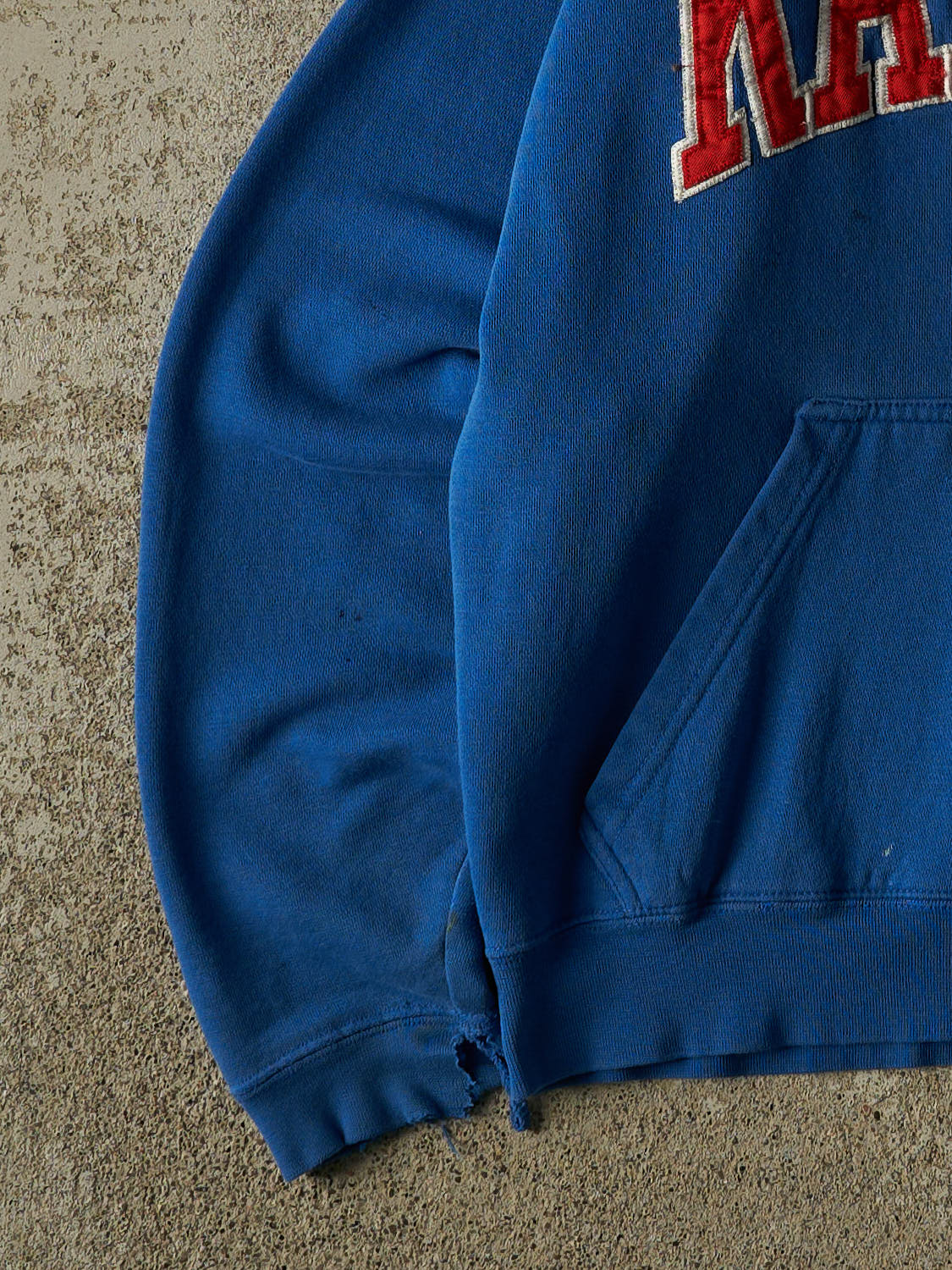 Vintage 90s Blue Kansas University Embroidered Hoodie (M)