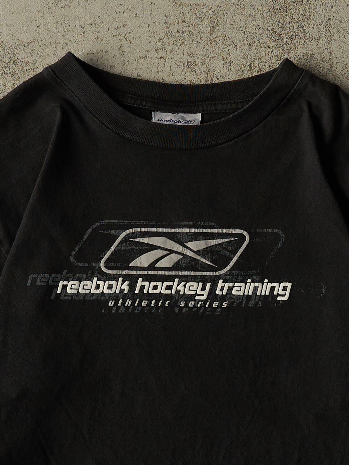 Vintage Y2K Black Reebok Hockey Long Sleeve (M)