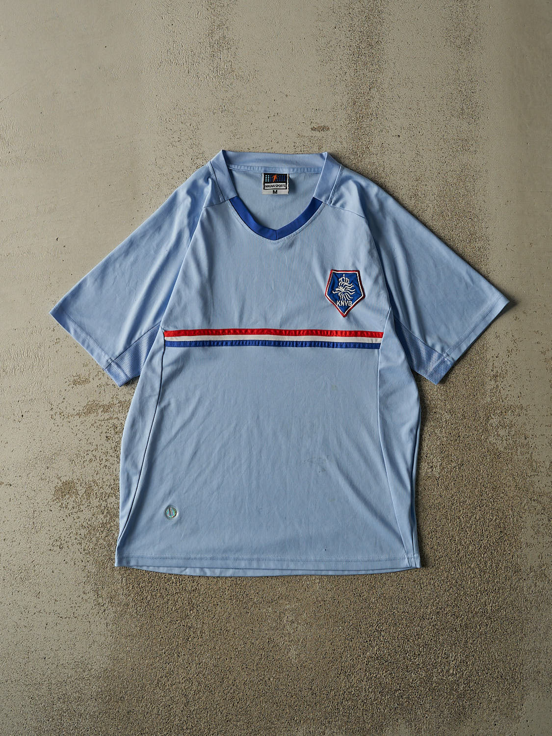 Vintage Y2K Blue Netherlands Soccer Jersey (M/L)