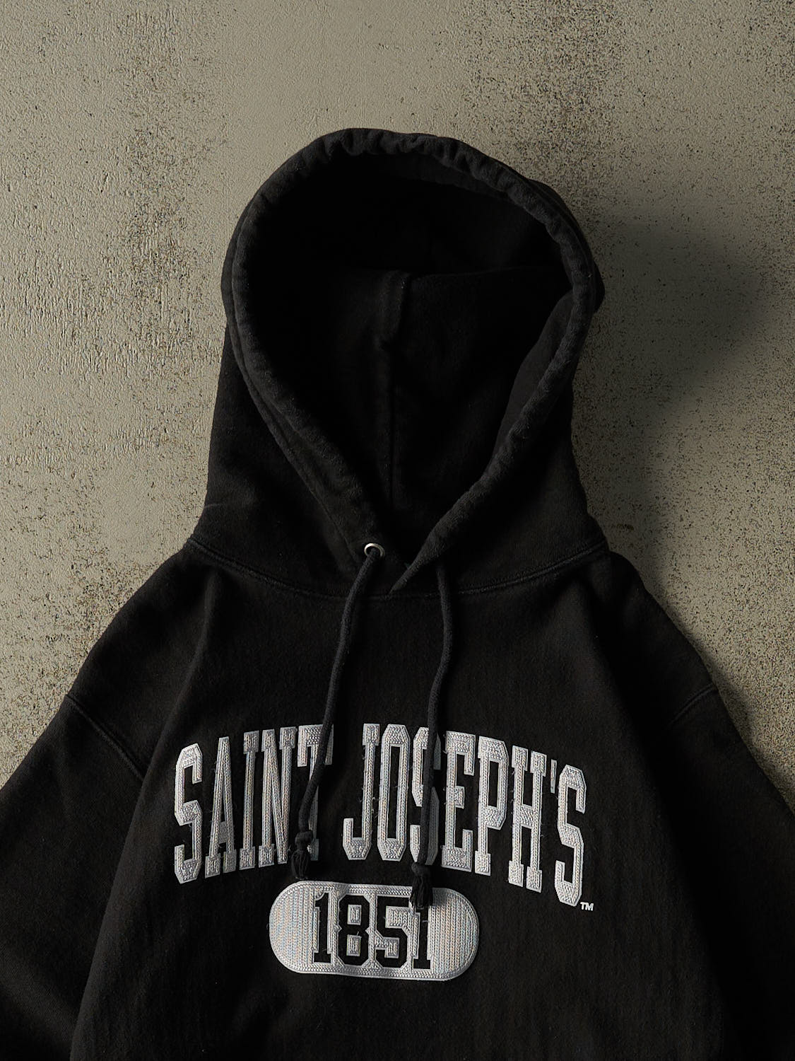 Vintage Y2K Black Champion Reverse Weave Saint Joseph's Hoodie (S/M)