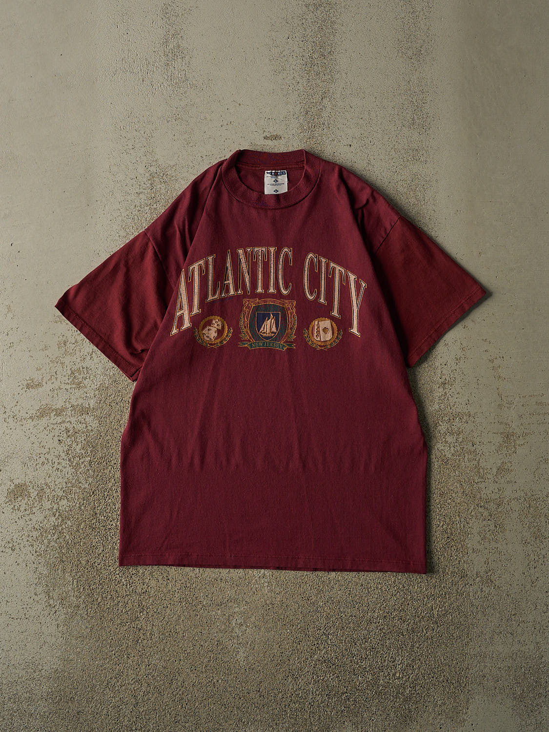 Vintage 90s Red Atlantic City New Jersey Tee (L)