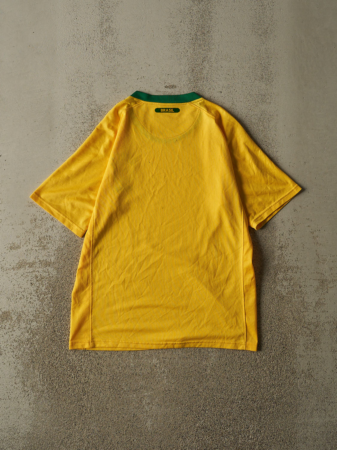 Vintage Y2K Yellow Brasil Soccer Jersey (M)