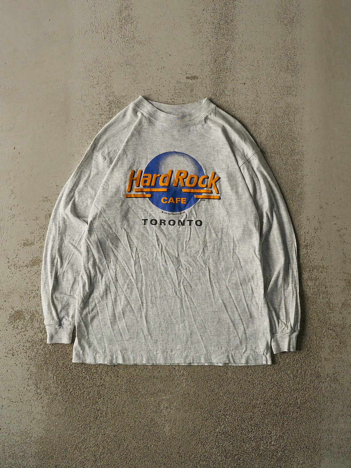Vintage 89' Heather Grey Hard Rock Cafe Toronto Long Sleeve (M)