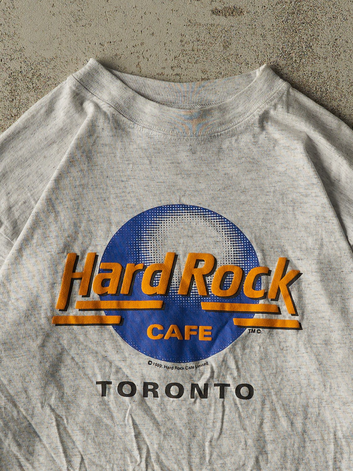 Vintage 89' Heather Grey Hard Rock Cafe Toronto Long Sleeve (M)