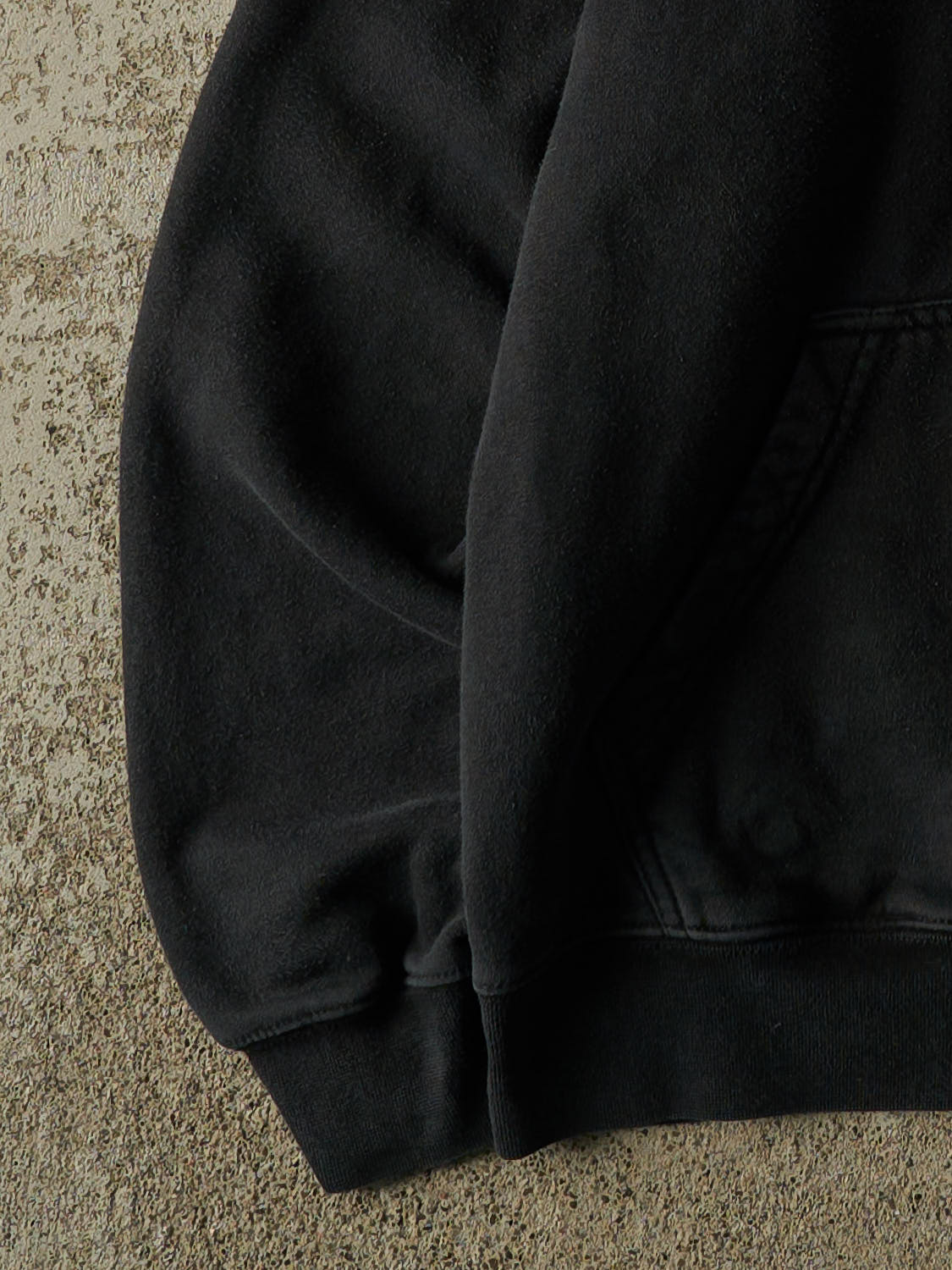 Vintage 90s  Faded Black Adidas Embroidered Hoodie (M)